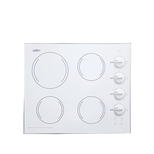Summit 24" Wide 230V 4-Burner Radiant Cooktop