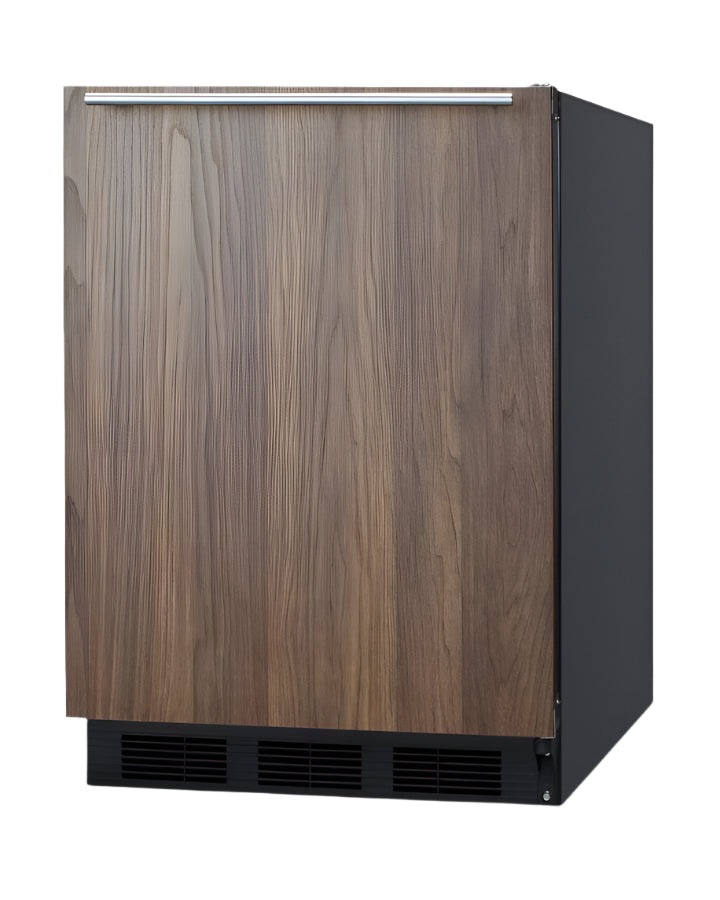 Summit 24" Wide Built-In All-Refrigerator With Wood Panel Door