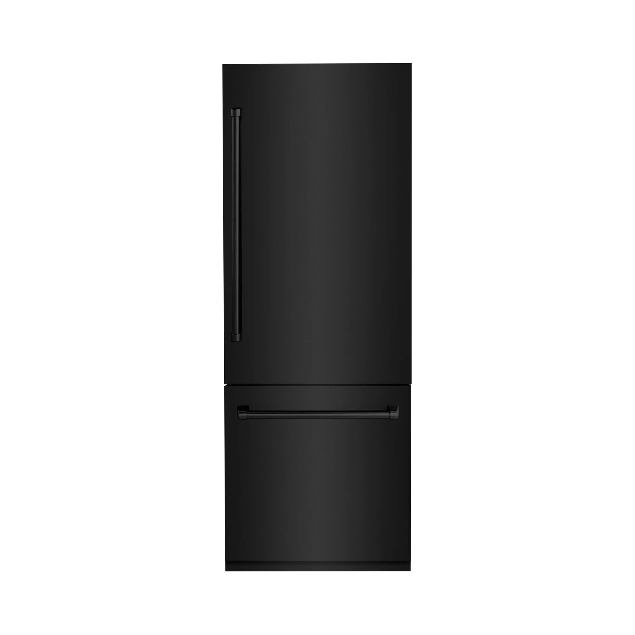 ZLINE 30" 16.1 cu. ft. Built-In 2-Door Bottom Freezer Refrigerator with Internal Water and Ice Dispenser in Black Stainless Steel RBIV-BS-30