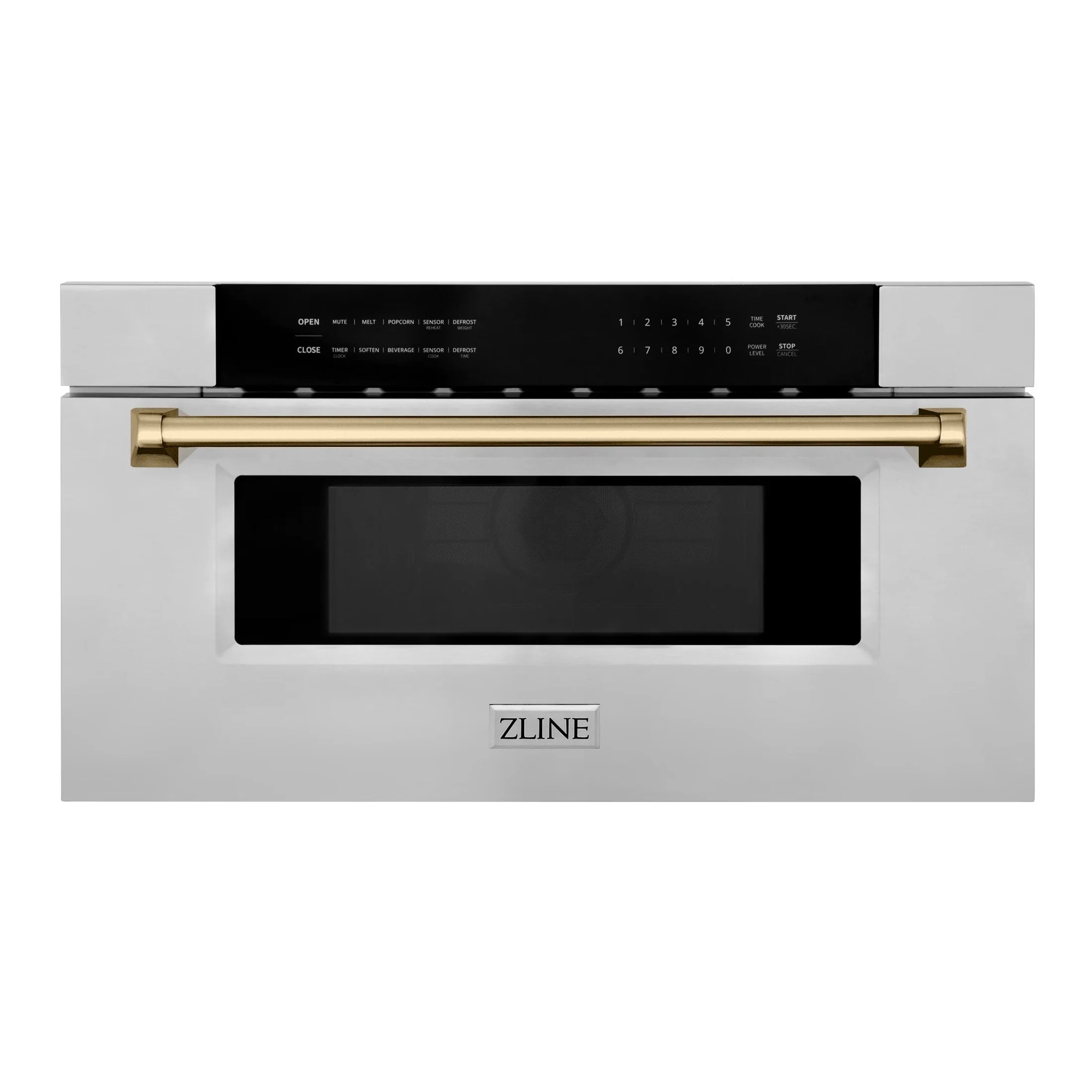 ZLINE Autograph Edition 30" 1.2 cu. ft. Built-In Microwave Drawer in Stainless Steel with Accents MWDZ-30