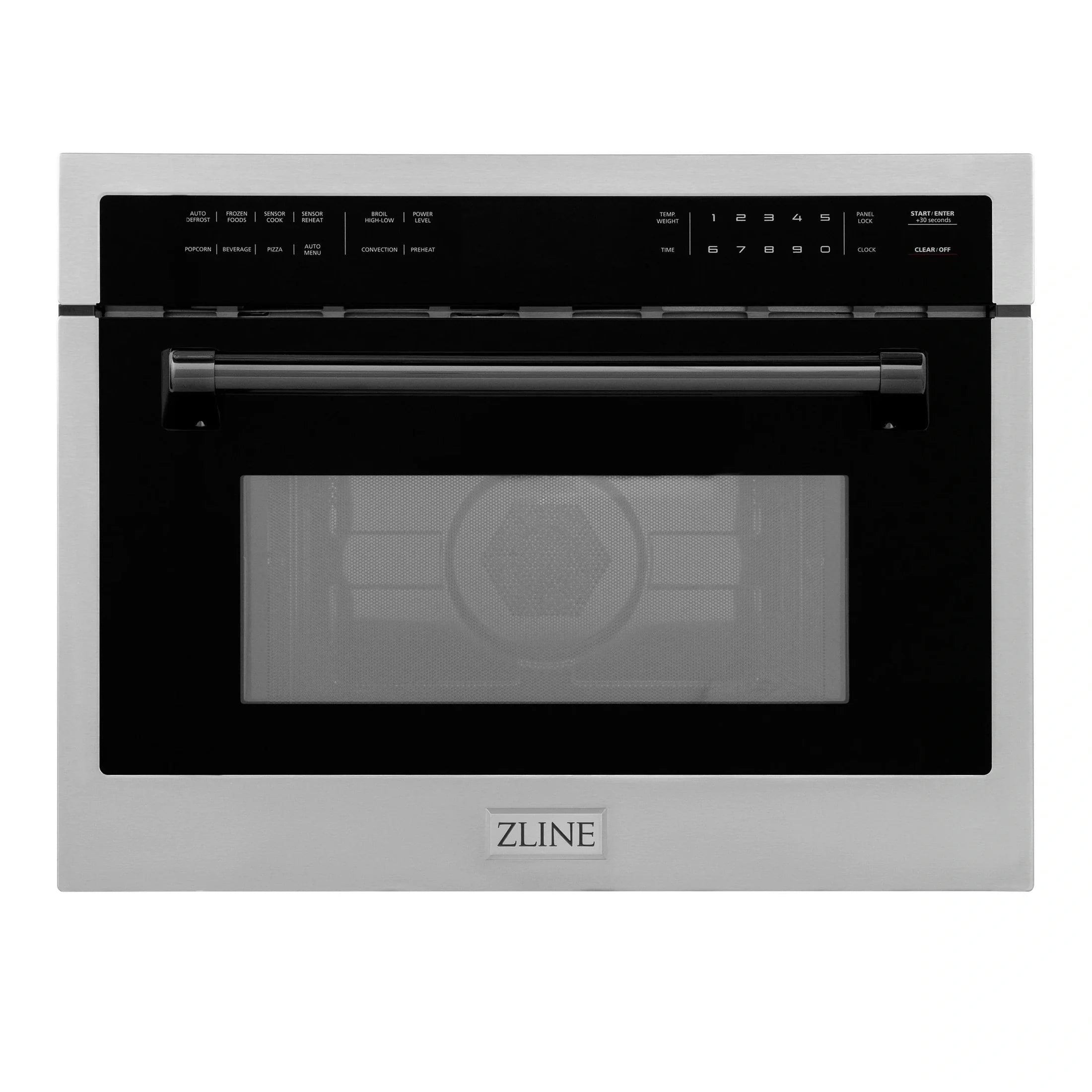 ZLINE Autograph Edition 24" 1.6 cu ft. Built-in Convection Microwave Oven in Stainless Steel with Accents MWOZ-24