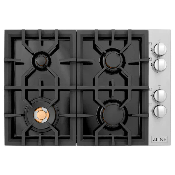 ZLINE 30" Professional Dropin Cooktop Stainless Steel With 4 Burners - RC30