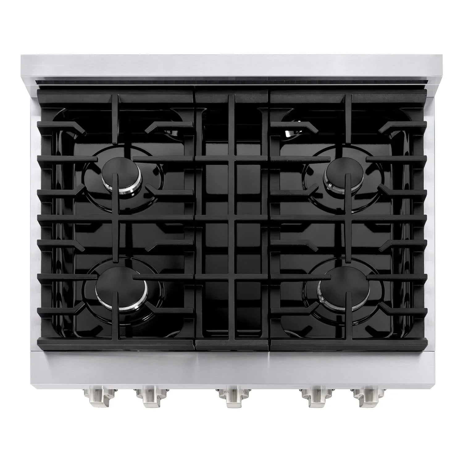 ZLINE 30-Inch Gas Range with 4 Burners and 4.2 cu. ft. Convection Gas Oven in Stainless Steel SGR30
