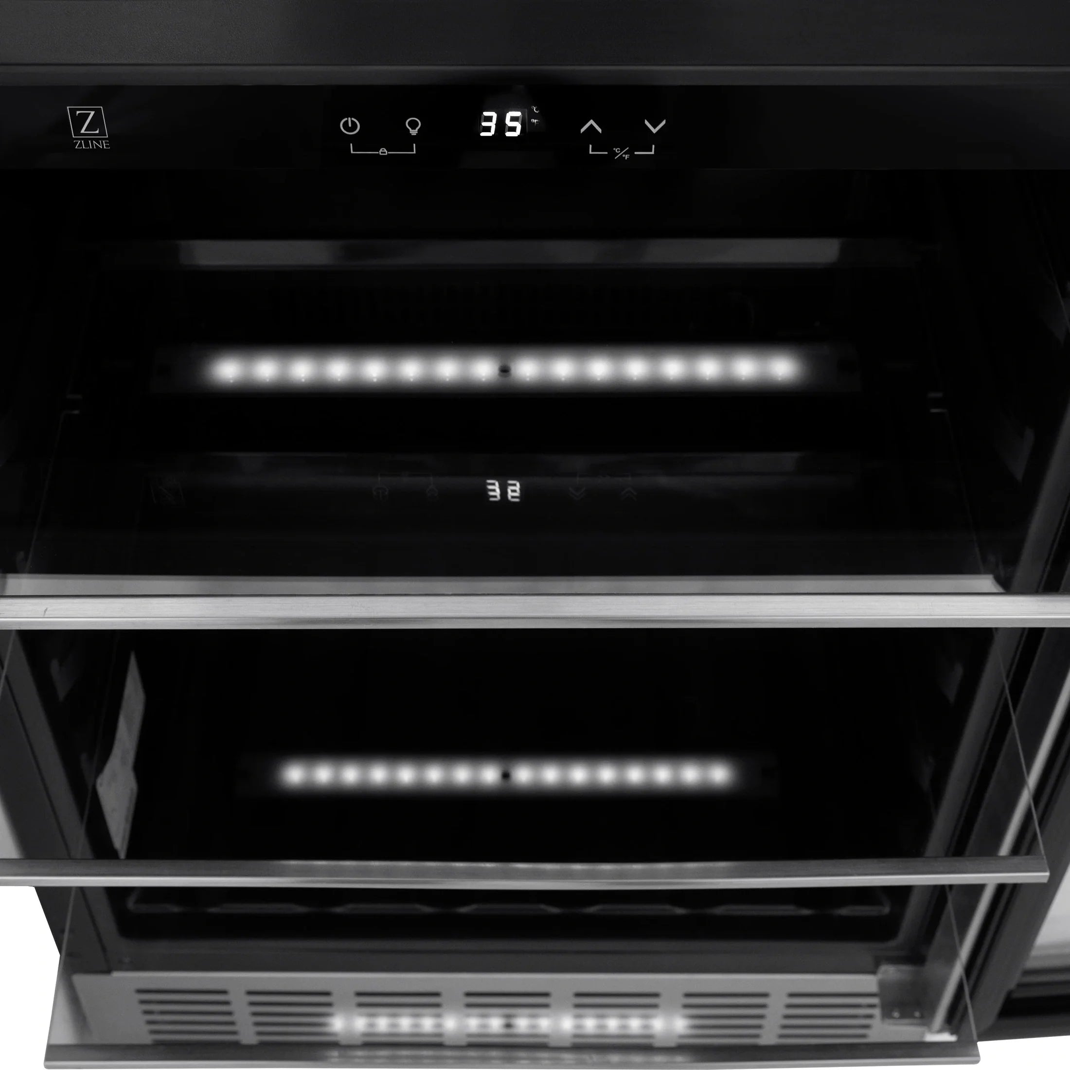 ZLINE 24 in. Monument 154 Can Beverage Fridge in Stainless Steel RBV-US-24