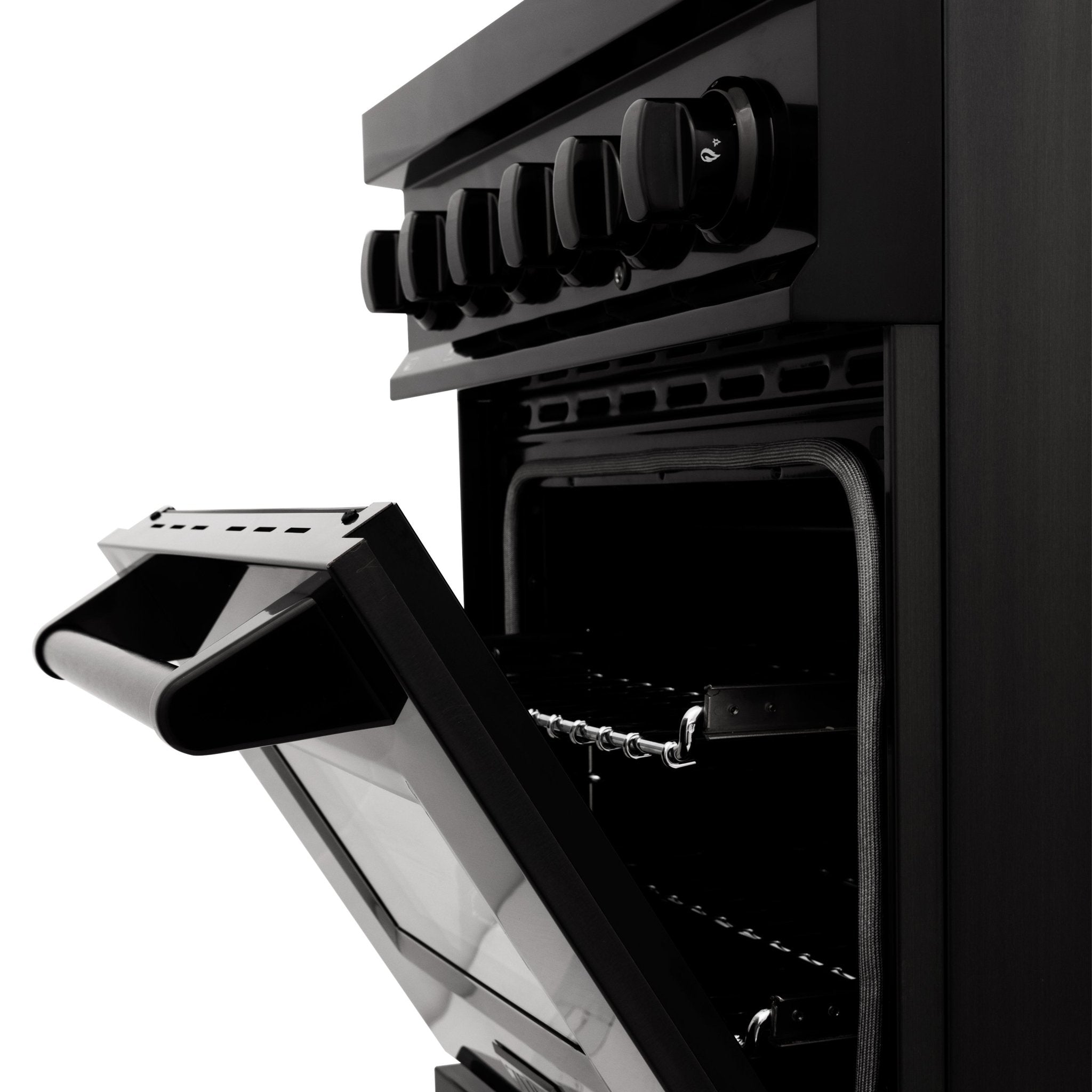 ZLINE 24" Professional Dual Fuel Range in Black Stainless Steel