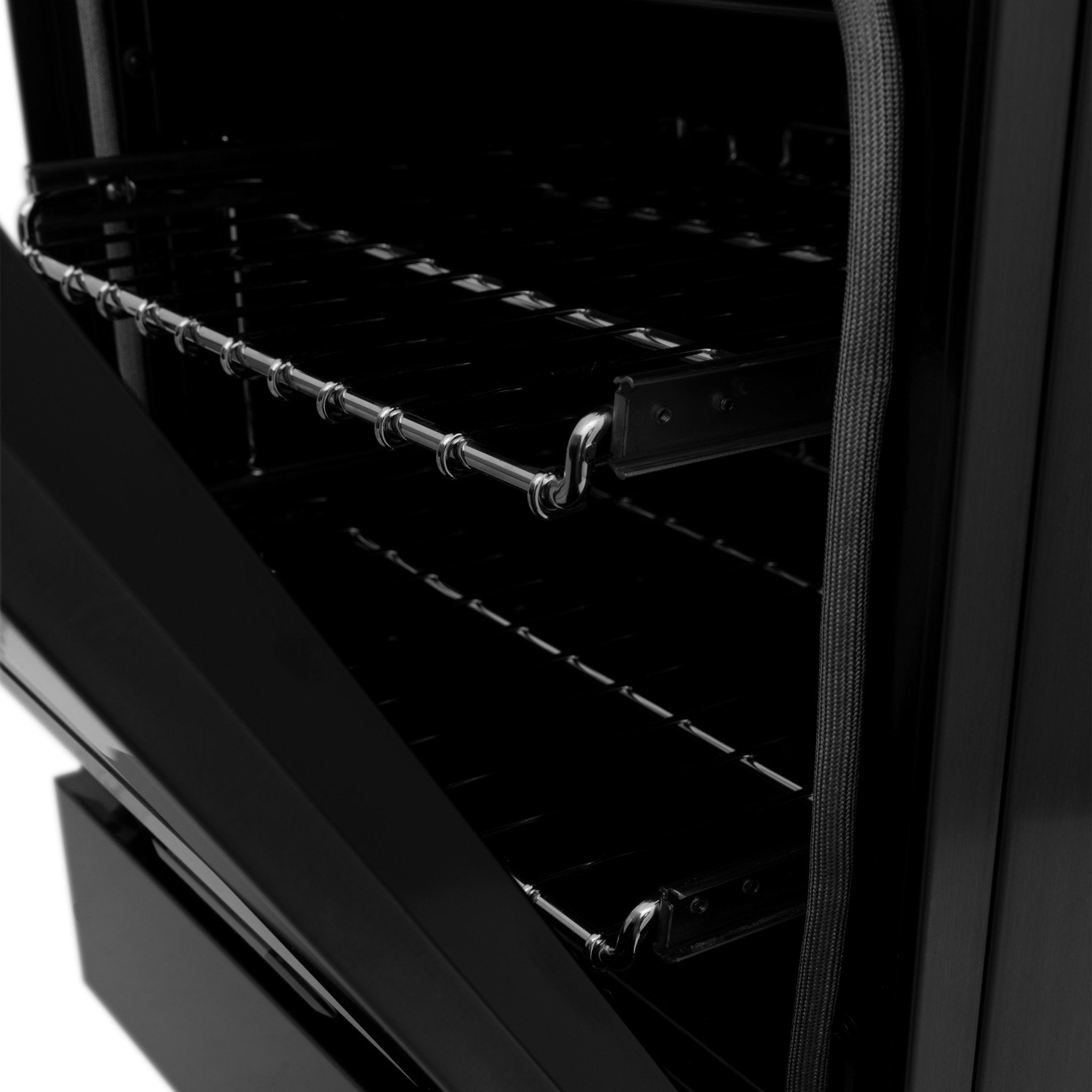 ZLINE 24" Professional Dual Fuel Range in Black Stainless Steel