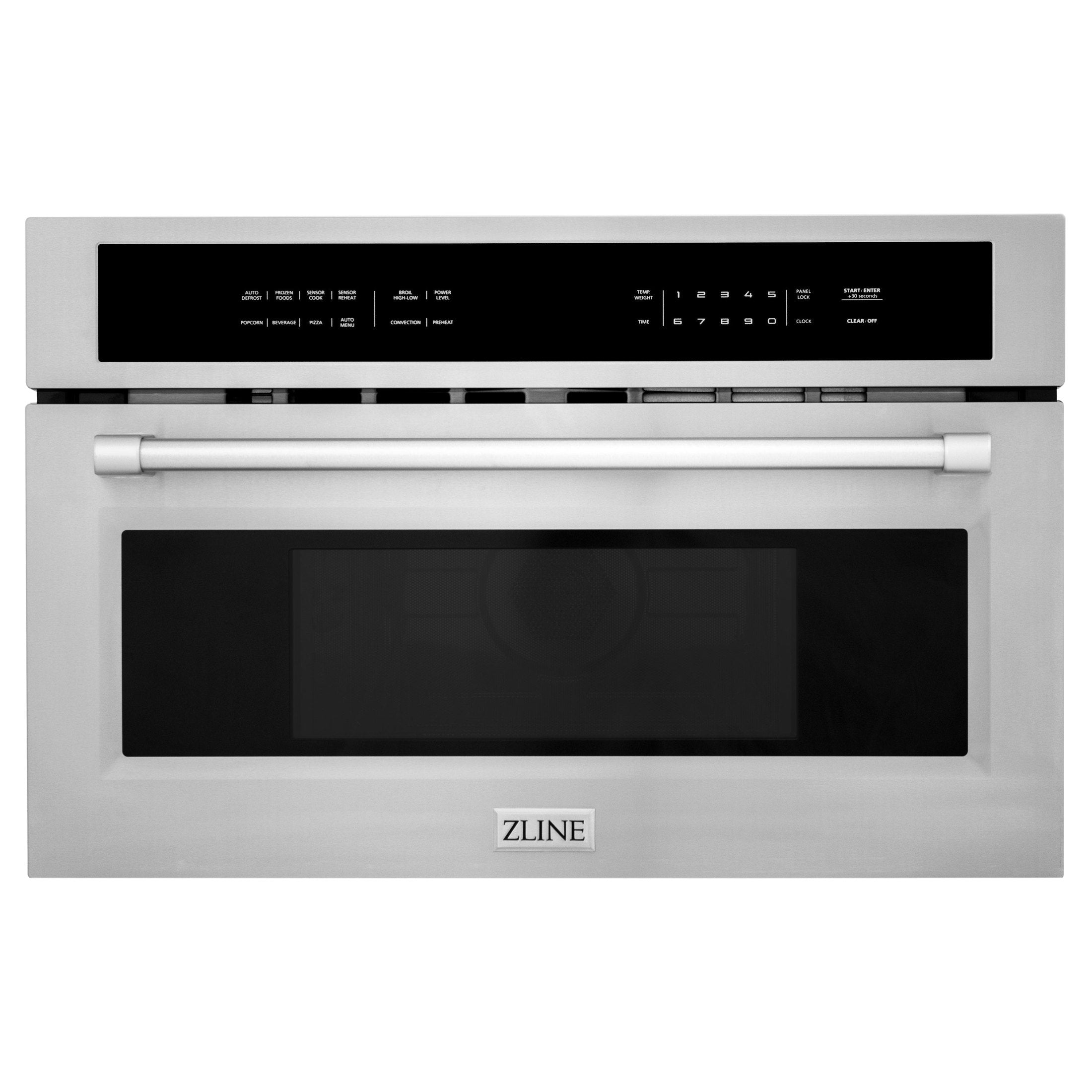 ZLINE 30” 1.6 cu ft. Built-in Convection Microwave Oven in Stainless Steel with Speed and Sensor Cooking MWO-30