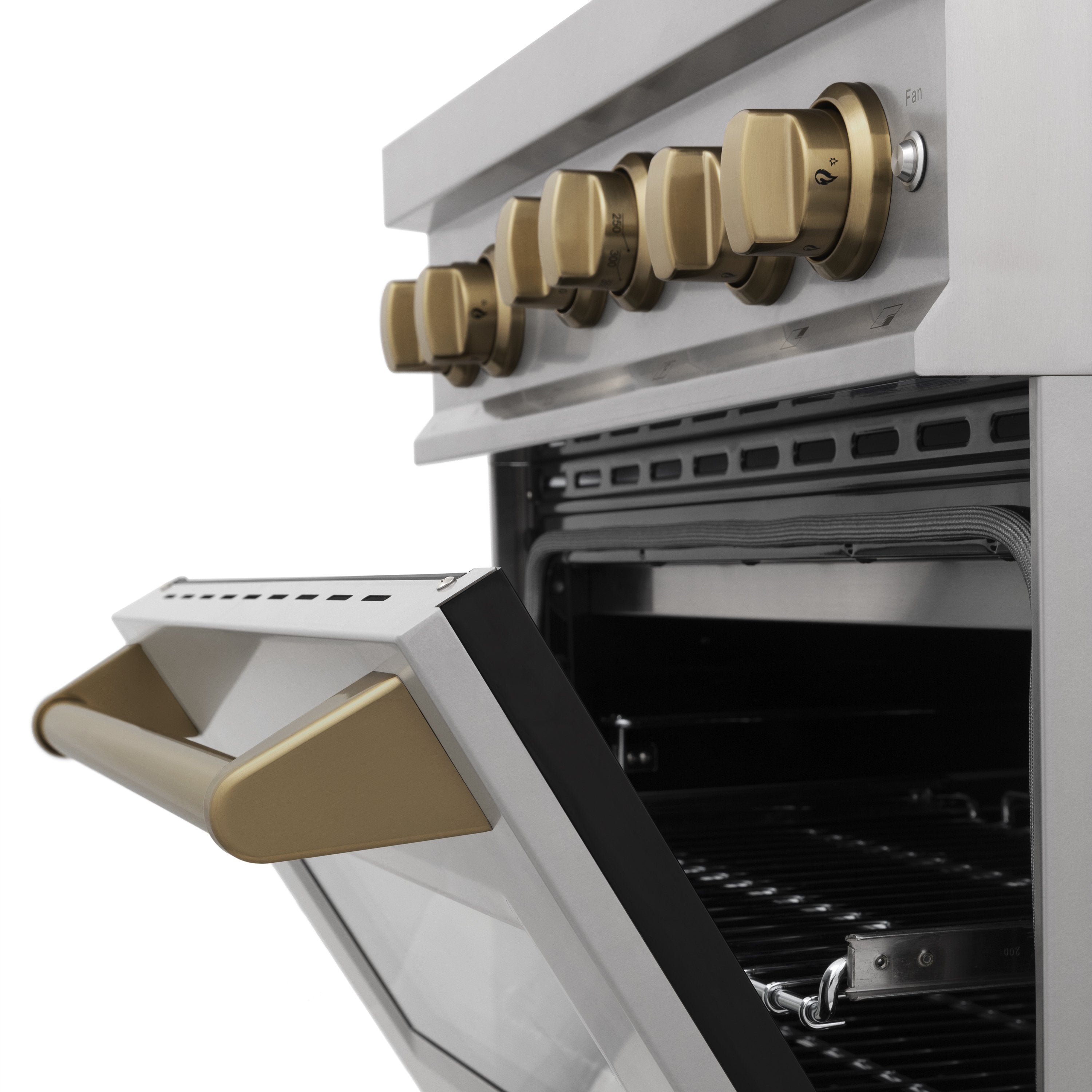 ZLINE 30" 4.0 cu. ft. Range with Gas Stove and Gas Oven in DuraSnow Stainless Steel with Accents