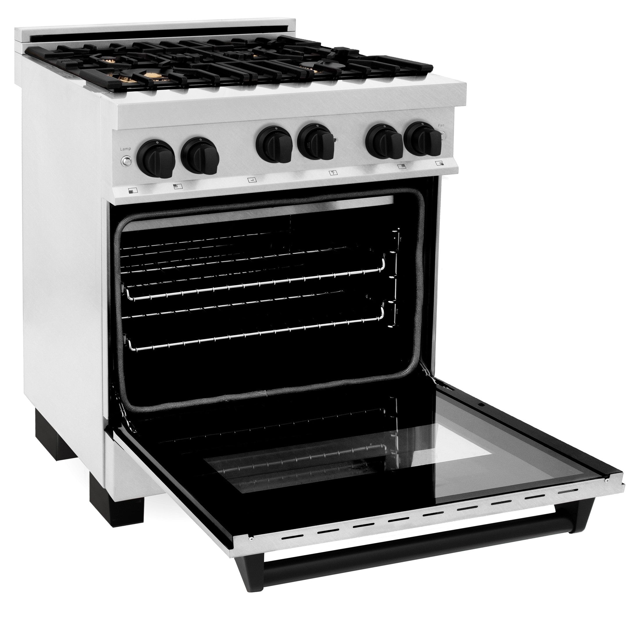 ZLINE 30" 4.0 cu. ft. Range with Gas Stove and Gas Oven in DuraSnow Stainless Steel with Accents