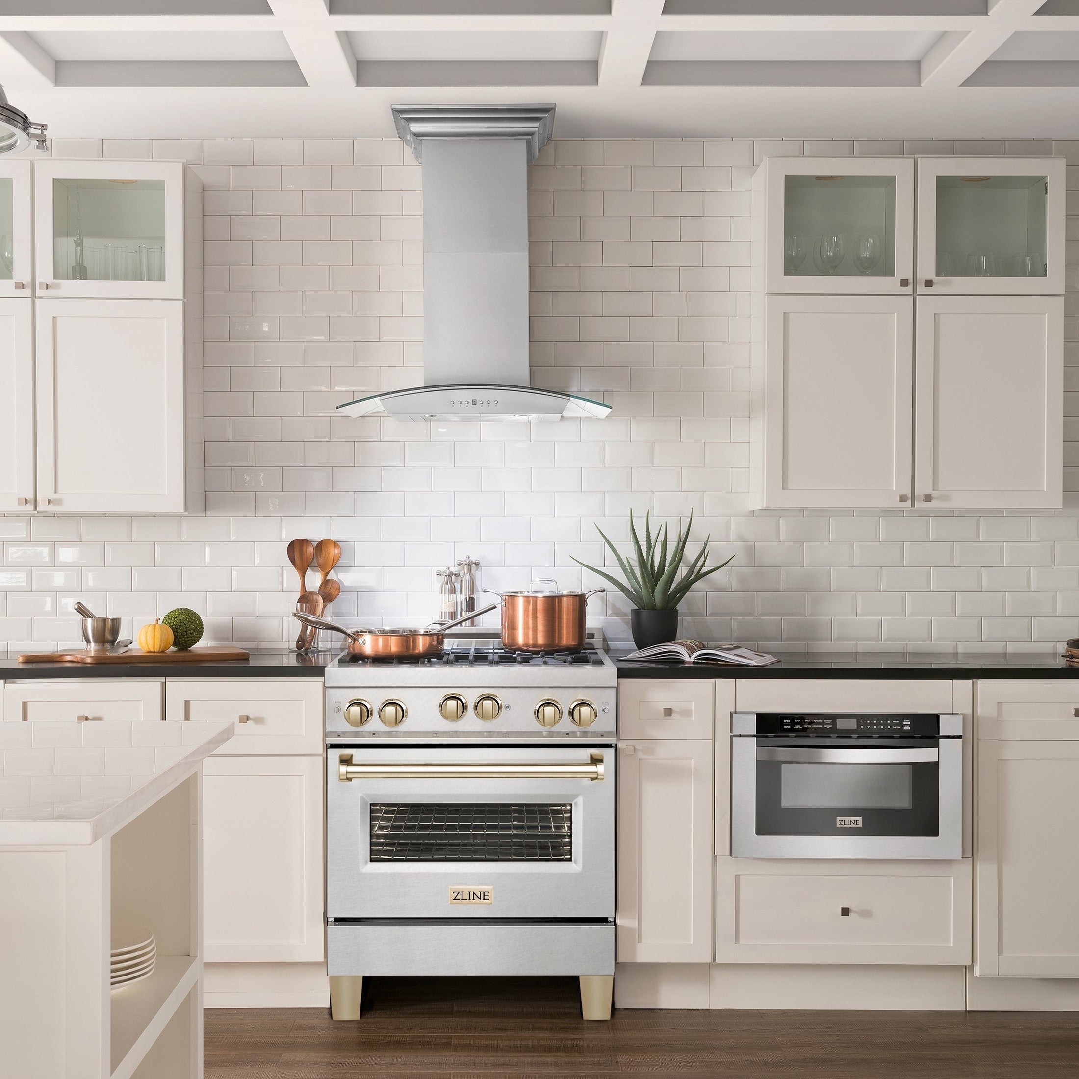 ZLINE 30" 4.0 cu. ft. Range with Gas Stove and Gas Oven in DuraSnow Stainless Steel with Accents