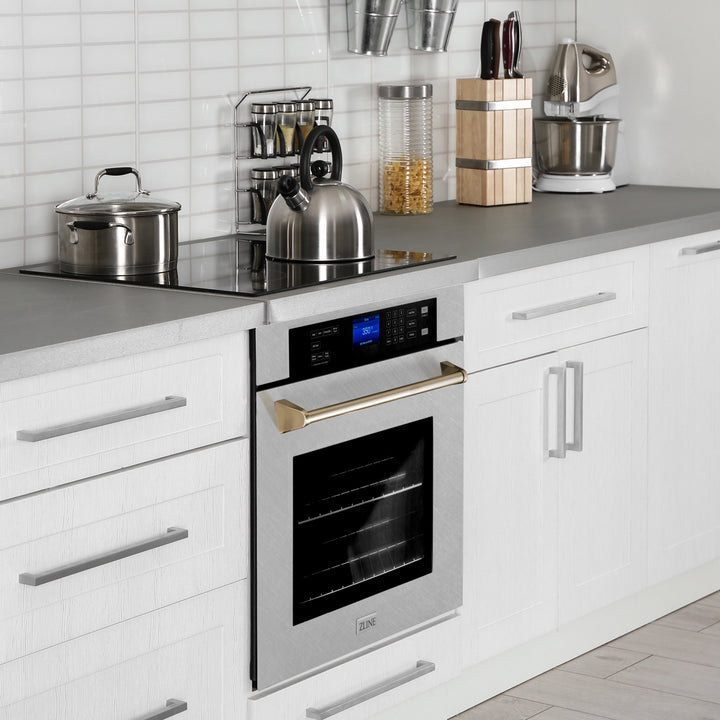 ZLINE 30" Autograph Edition Single Wall Oven with Self Clean and True Convection in Fingerprint Resistant Stainless Steel AWSSZ-30