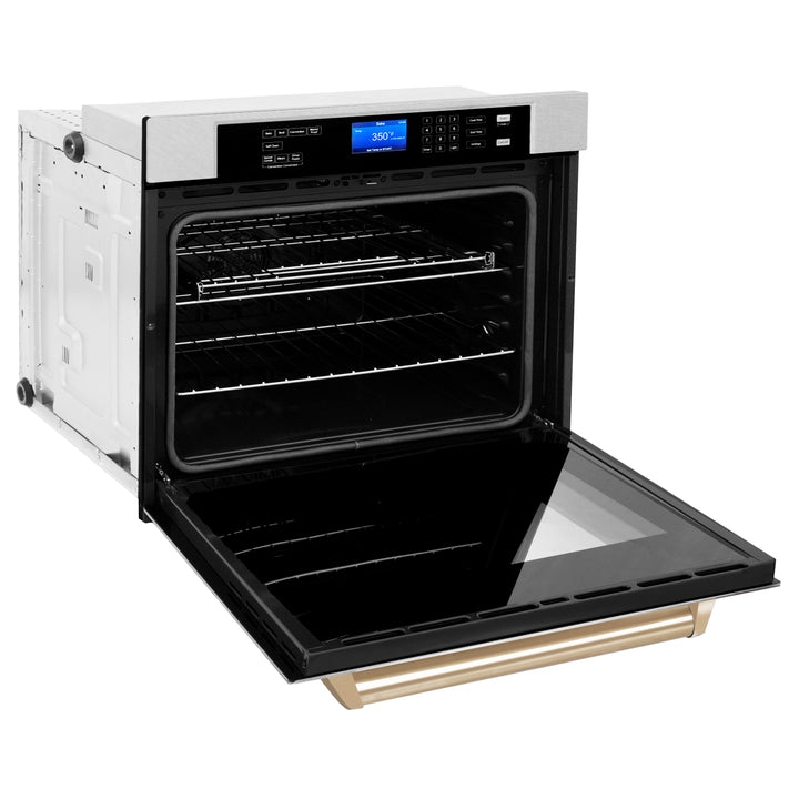 ZLINE 30" Autograph Edition Single Wall Oven with Self Clean and True Convection in Fingerprint Resistant Stainless Steel AWSSZ-30