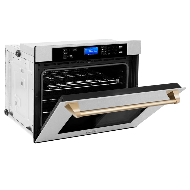 ZLINE 30" Autograph Edition Single Wall Oven with Self Clean and True Convection in Fingerprint Resistant Stainless Steel AWSSZ-30