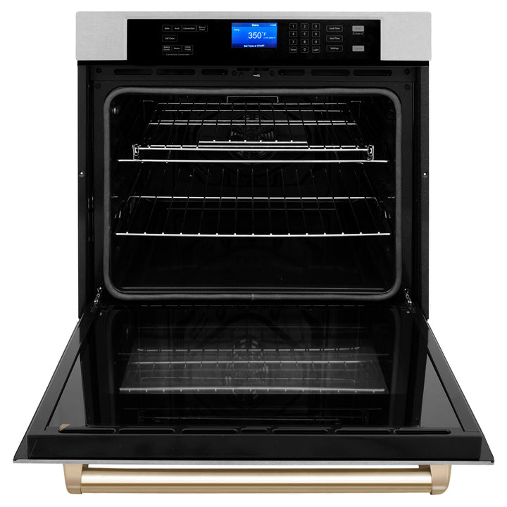 ZLINE 30" Autograph Edition Single Wall Oven with Self Clean and True Convection in Fingerprint Resistant Stainless Steel AWSSZ-30