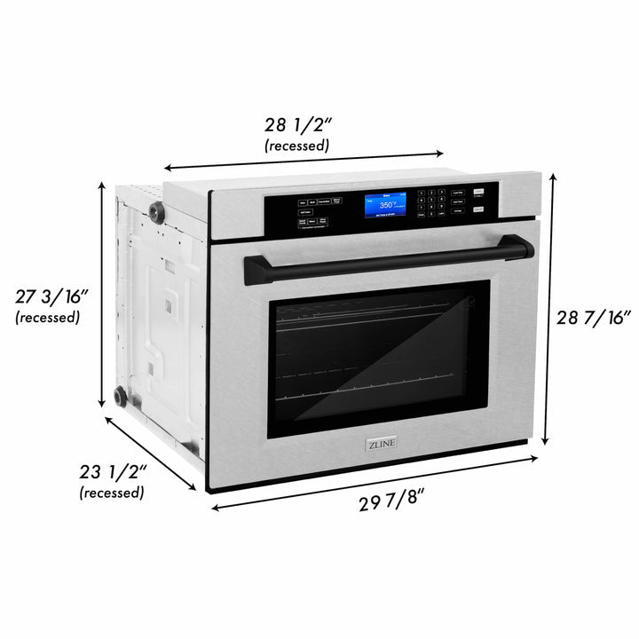 ZLINE 30" Autograph Edition Single Wall Oven with Self Clean and True Convection in Fingerprint Resistant Stainless Steel AWSSZ-30