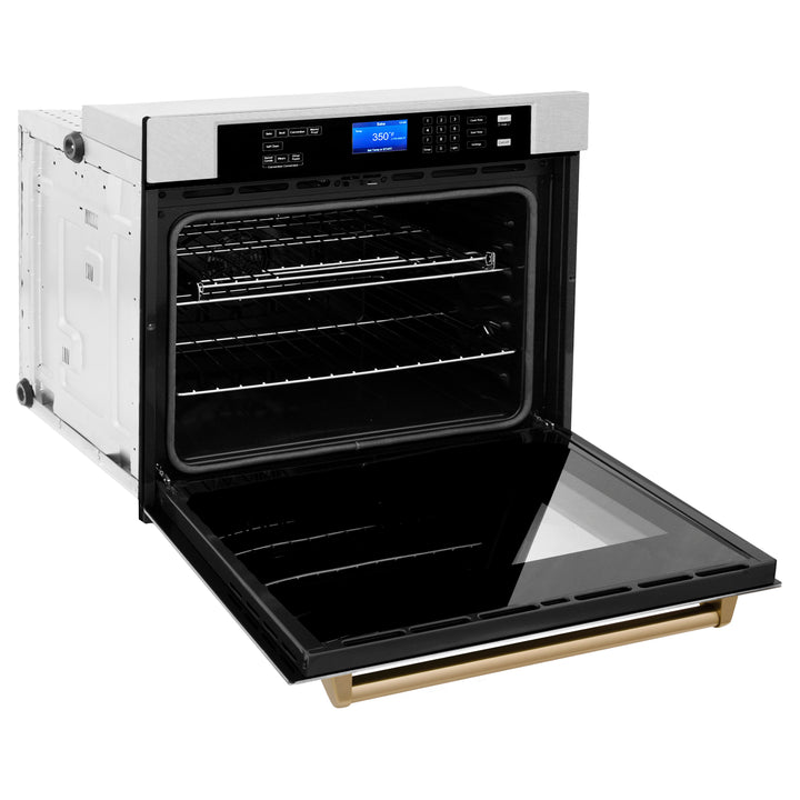 ZLINE 30" Autograph Edition Single Wall Oven with Self Clean and True Convection in Fingerprint Resistant Stainless Steel AWSSZ-30