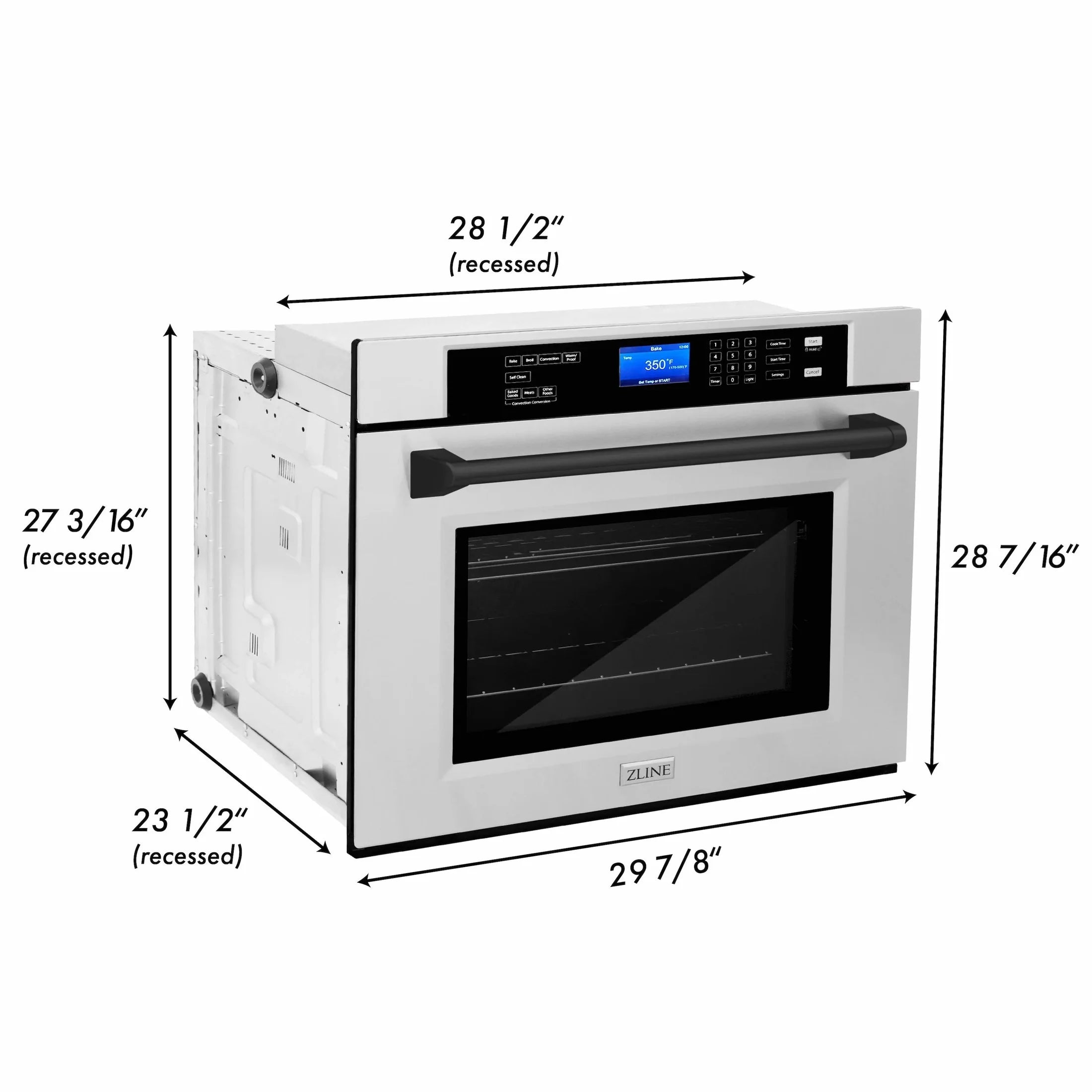 ZLINE 30" Autograph Edition Single Wall Oven with Self Clean and True Convection in Stainless Steel