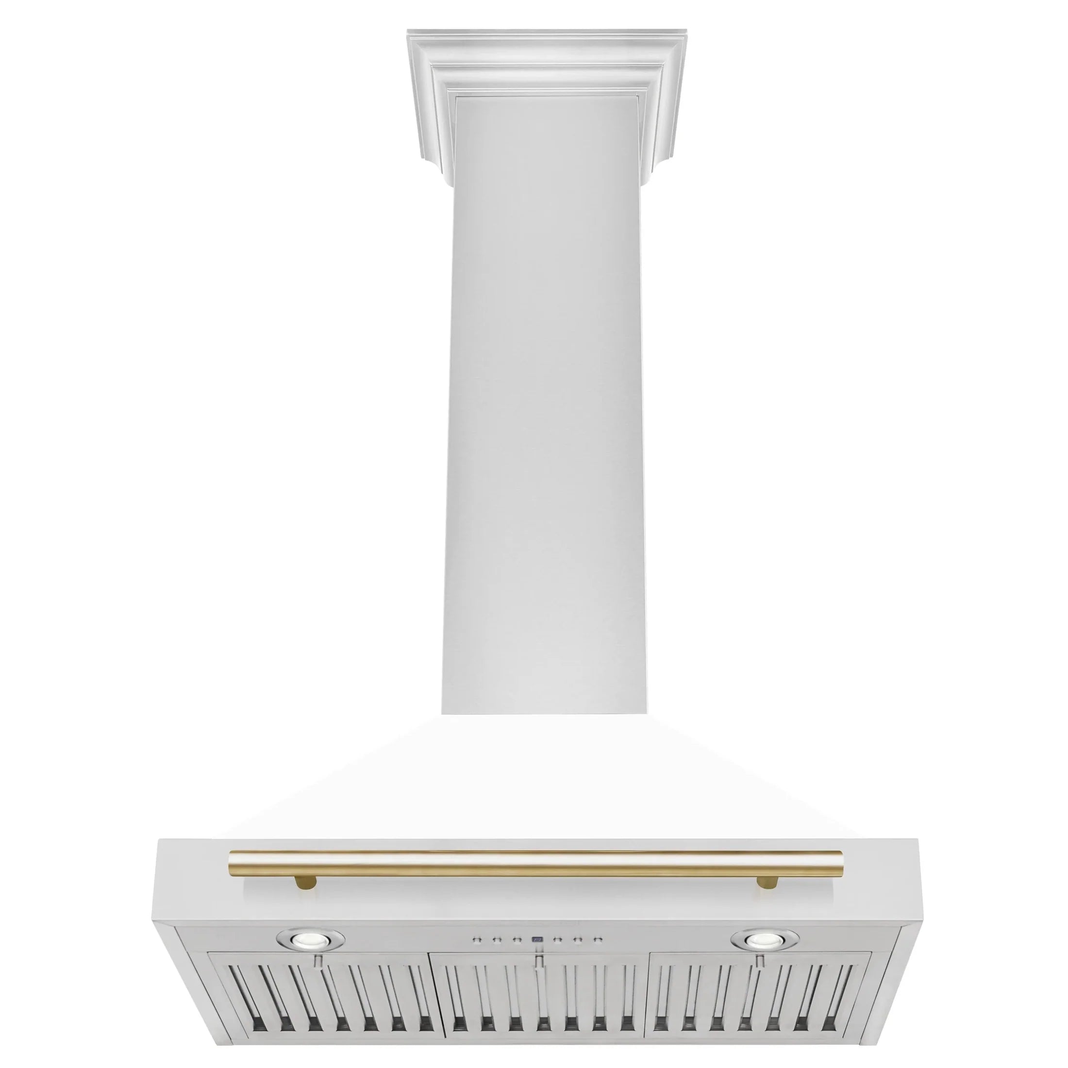 ZLINE 30" Autograph Edition Stainless Steel Range Hood with White Matte Shell KB4STZ-WM30