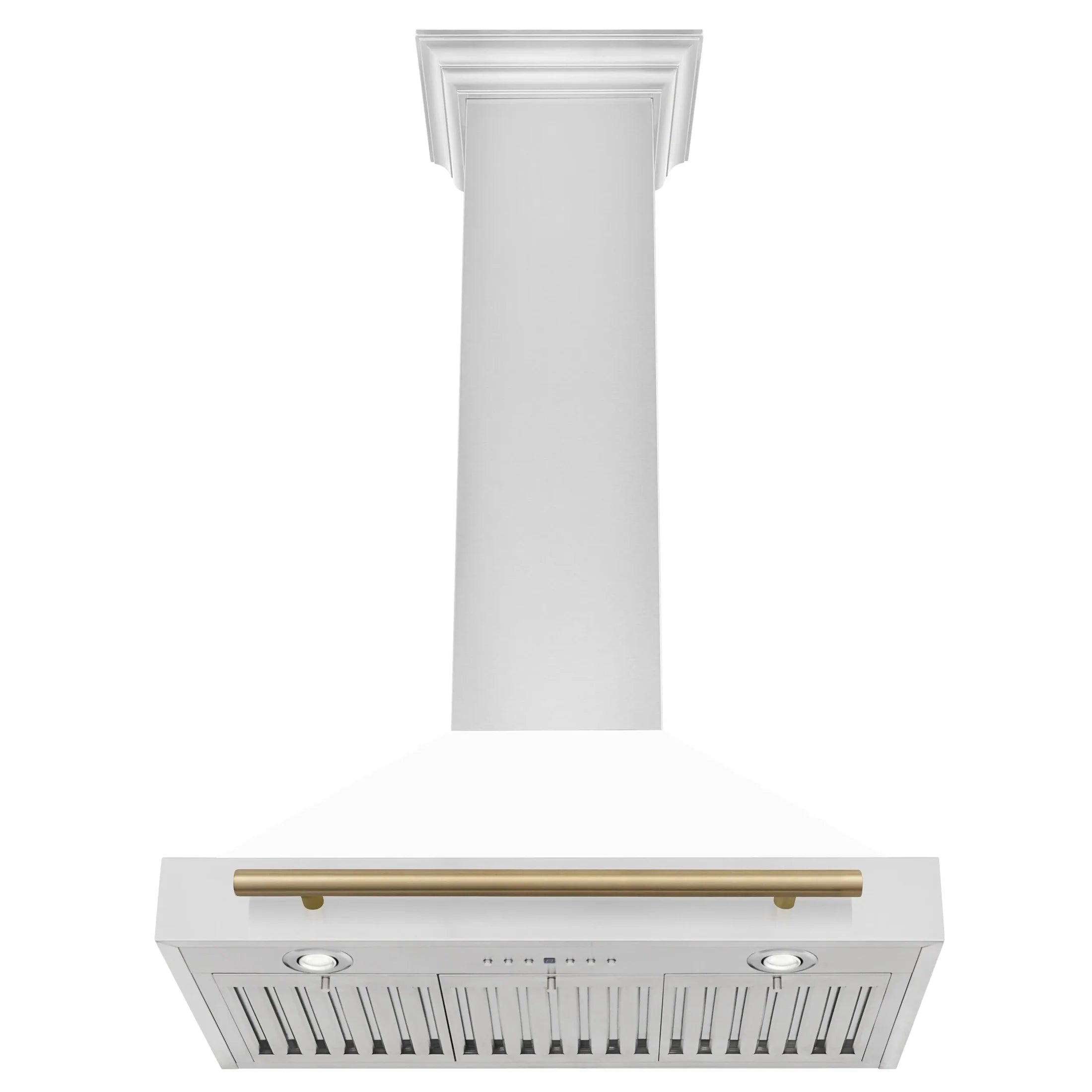 ZLINE 30" Autograph Edition Stainless Steel Range Hood with White Matte Shell KB4STZ-WM30