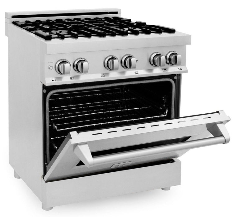 ZLINE 30 in. Dual Fuel Range & Over-the-Range Microwave Package - 2KP-RAOTR30