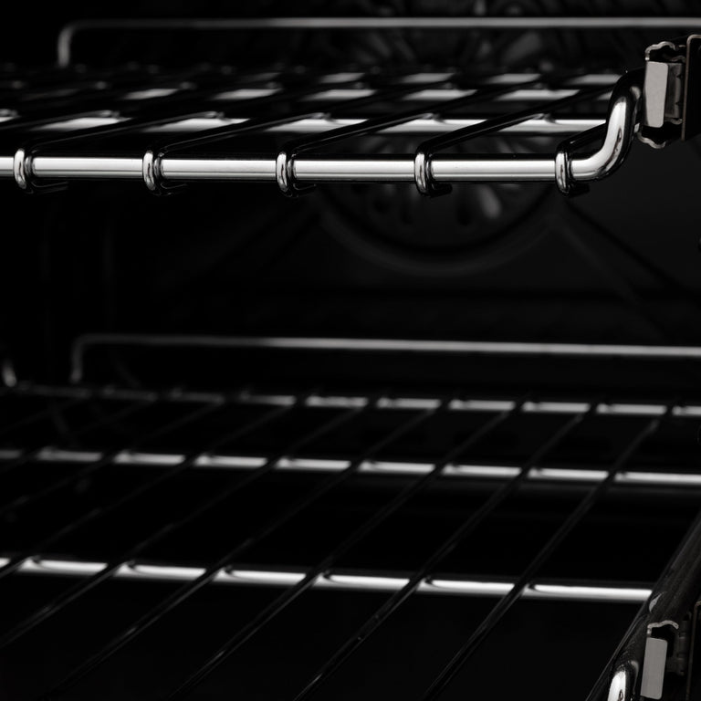 ZLINE 30 in. Gas Range in Black Stainless Steel & 30 in. Range Hood Package, 2KP-RGBRH30