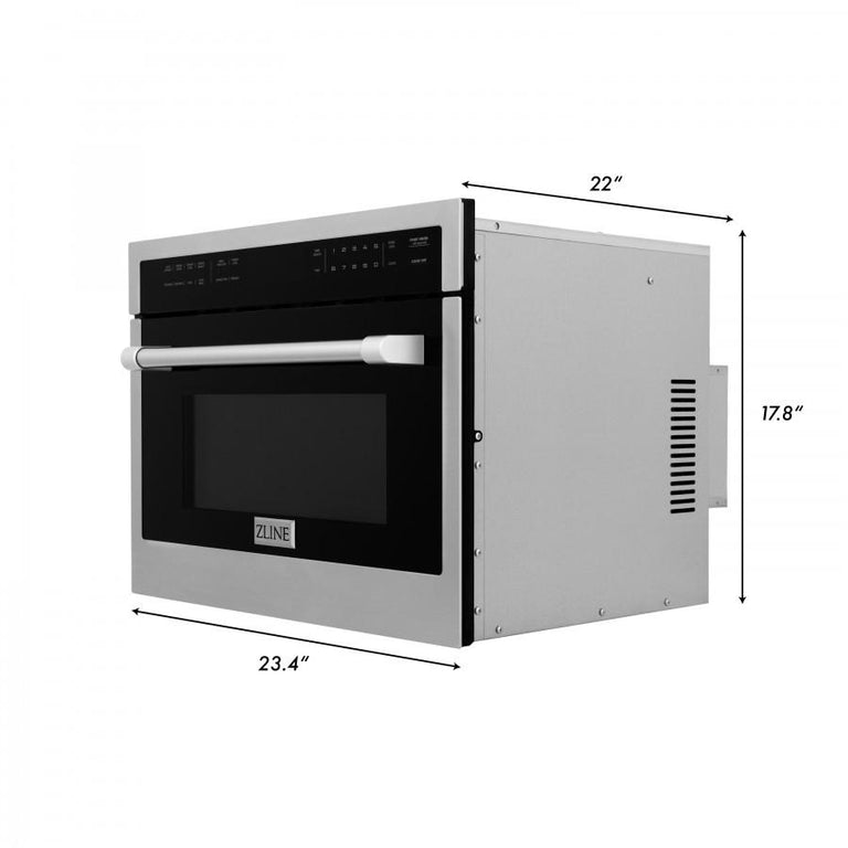 ZLINE Appliance Package - 30 in. Self-Cleaning Wall Oven and 24 in. Microwave Oven - 2KP-MW24-AWS30