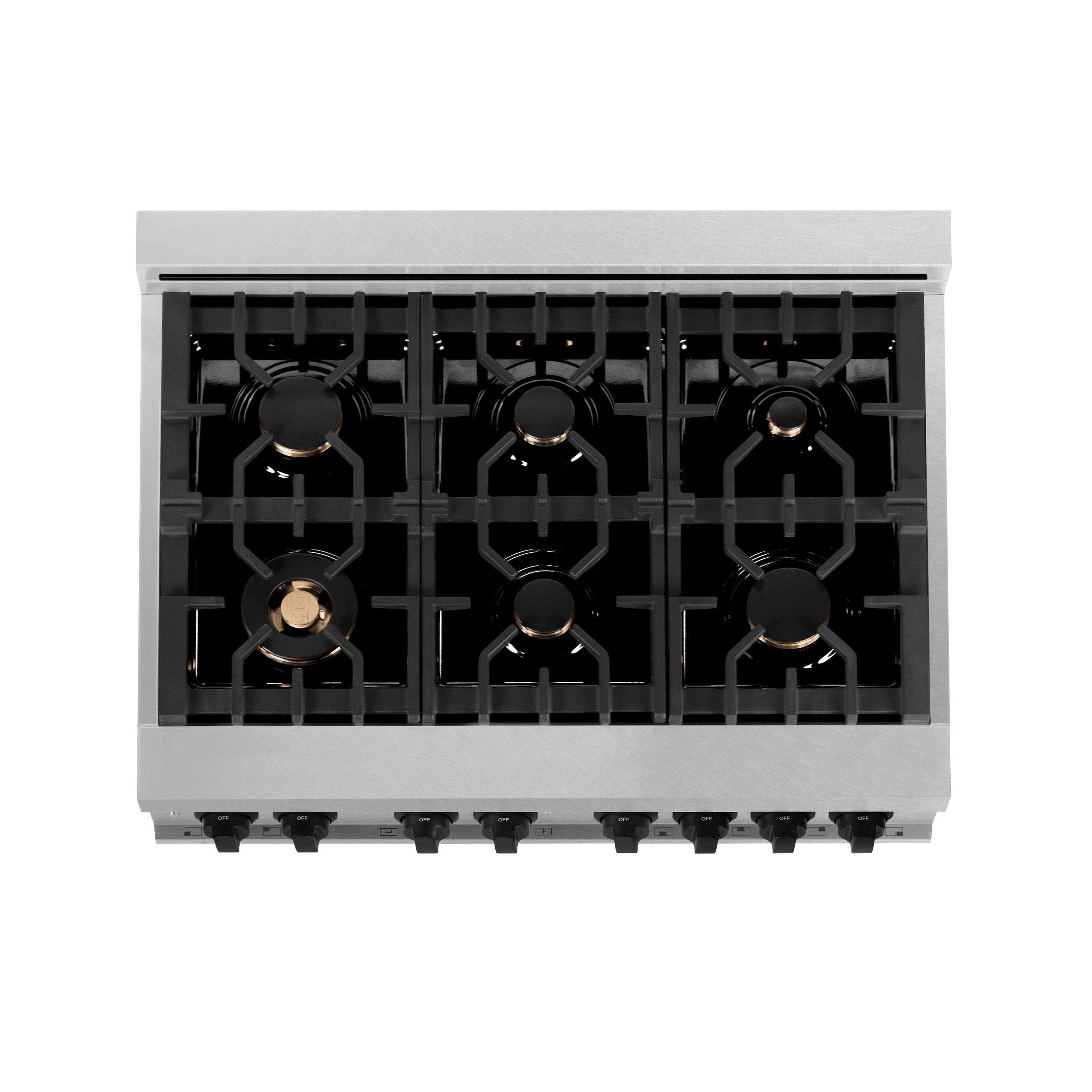 ZLINE 36" 4.6 cu. ft. Range with Gas Stove and Gas Oven in DuraSnow Stainless Steel with White Matte Door and Accents