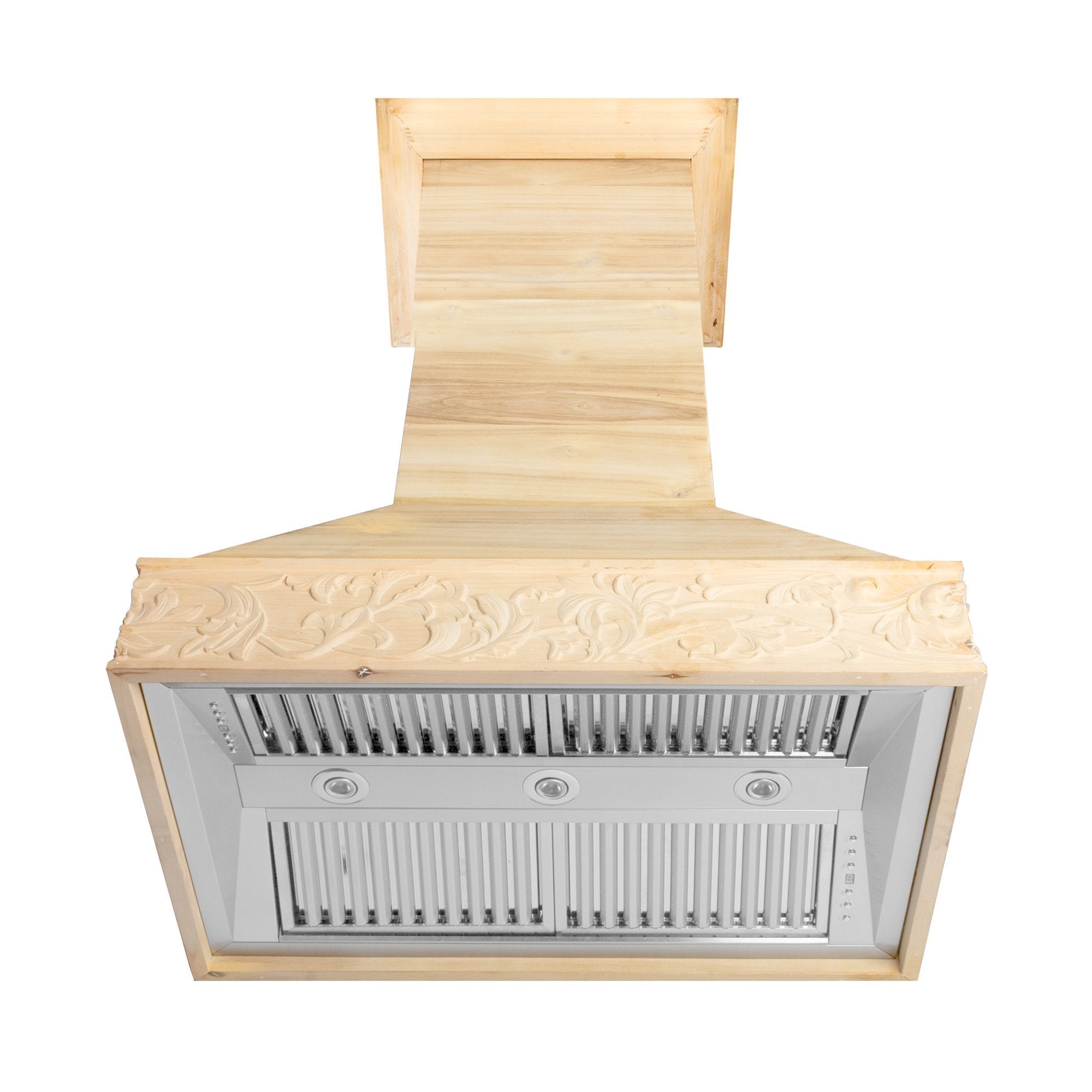 ZLINE 36 in. Unfinished Wooden Island Mount Range Hood
