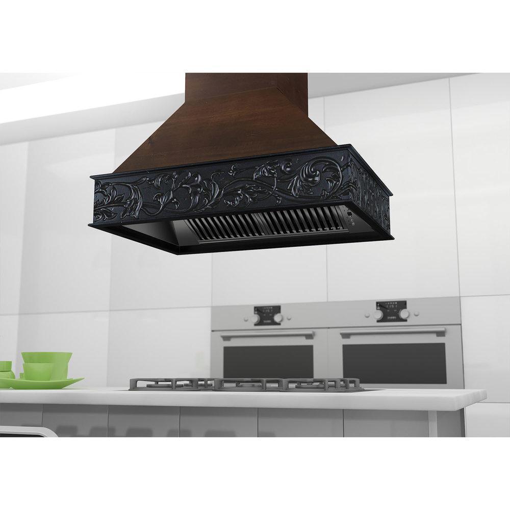 ZLINE 36 in. Wooden Wall Mount Range Hood in Antigua and Walnut