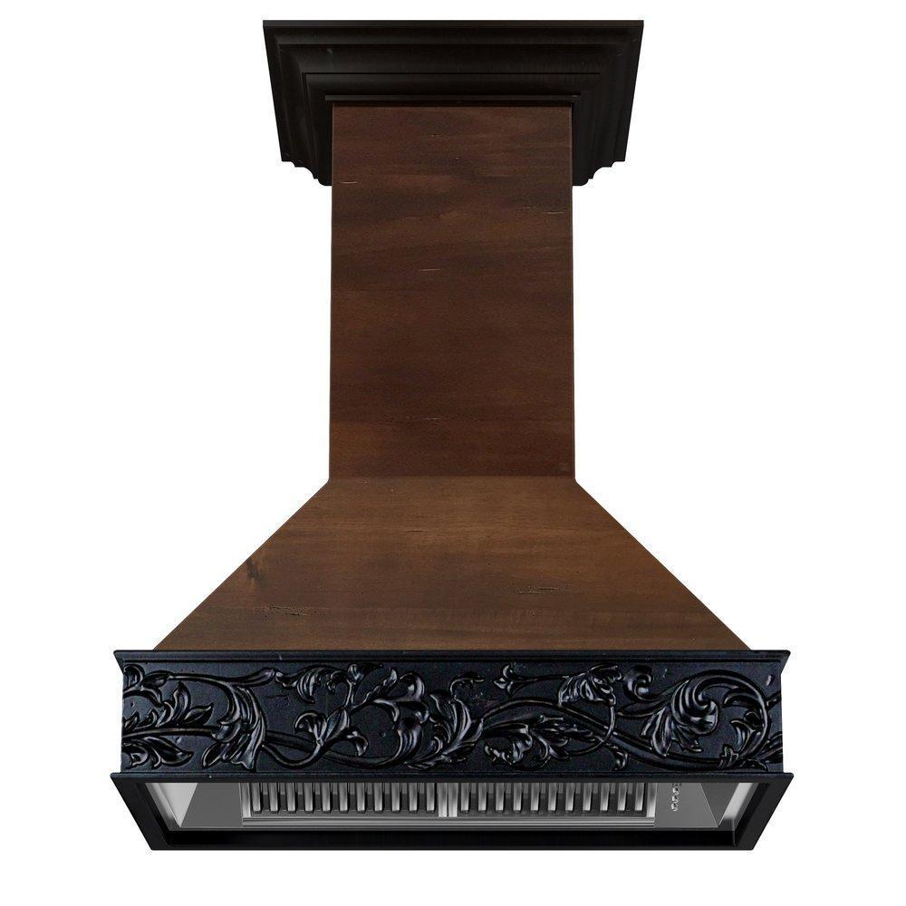 ZLINE 36 in. Wooden Wall Mount Range Hood in Antigua and Walnut