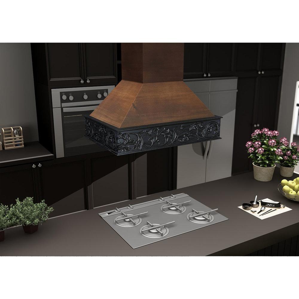 ZLINE 36 in. Wooden Wall Mount Range Hood in Antigua and Walnut