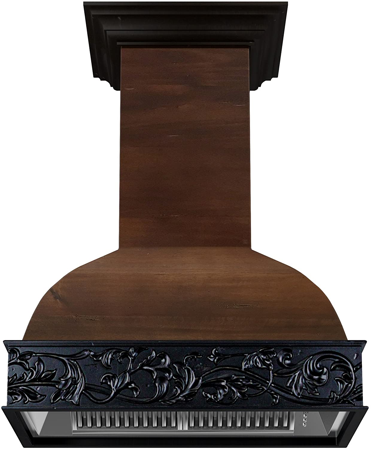 ZLINE 36 in. Wooden Wall Mount Range Hood in Antigua and Walnut - Includes Motor - 9393AR-36