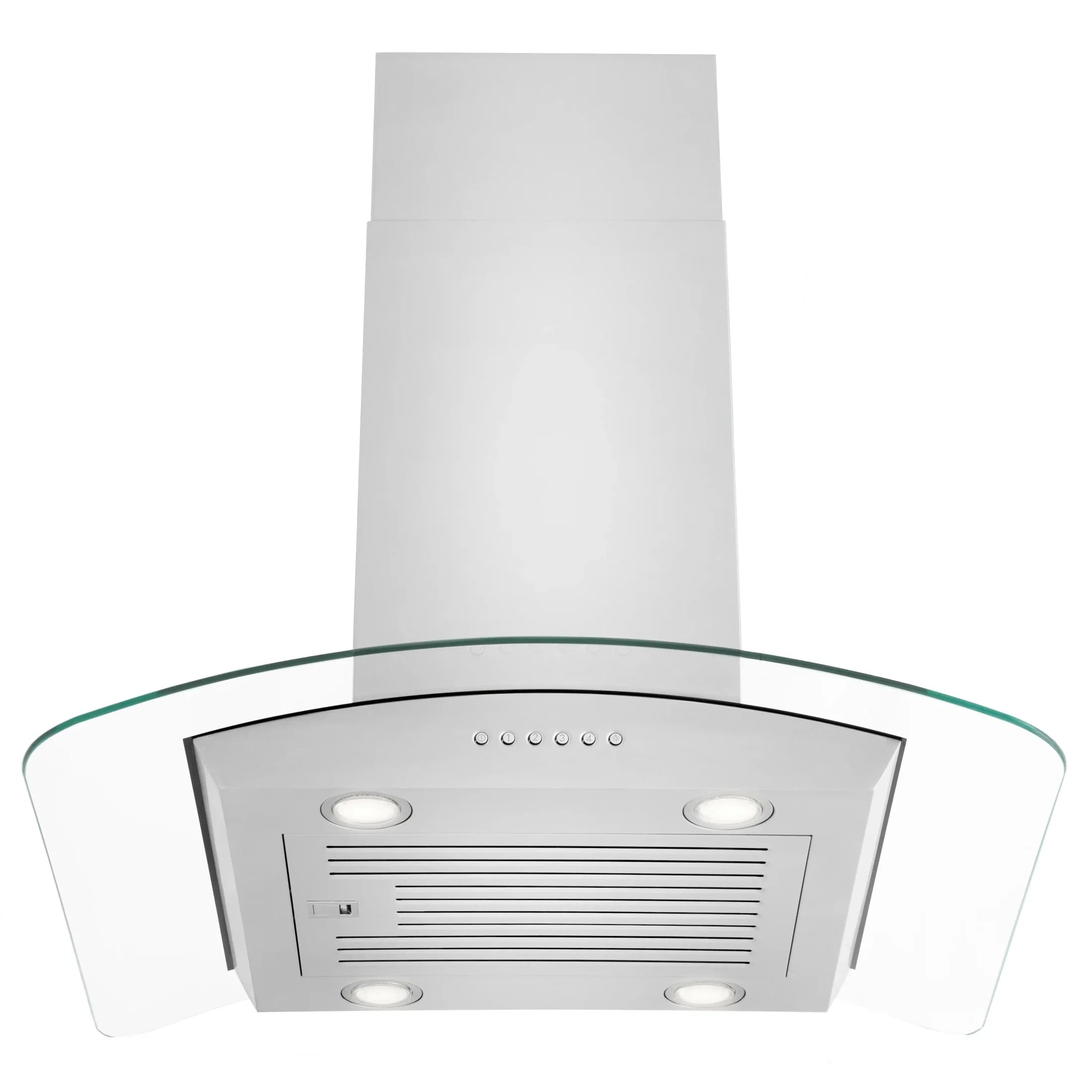 ZLINE Alpine Series Convertible Island Mount Range Hood in Stainless Steel