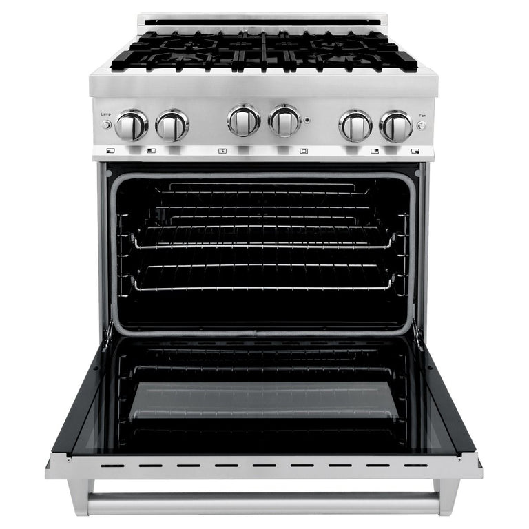 ZLINE Appliance Package - 30 in. Gas Range, Range Hood, 3 Rack Dishwasher - 3KP-RGRH30-DWV