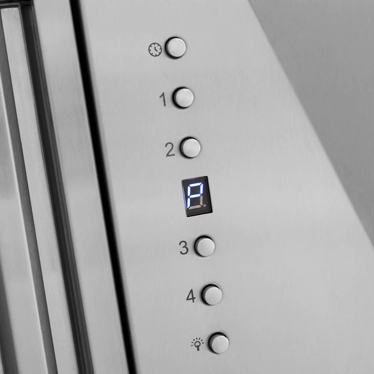 ZLINE Autograph 48 Inch DuraSnow Stainless Steel Range Hood with DuraSnow Shell and Gold Handle, 8654SNZ-48-G