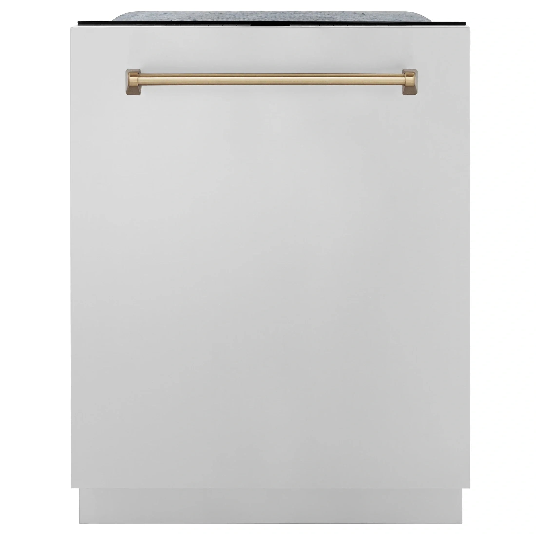 ZLINE Autograph Edition 24" 3rd Rack Top Touch Control Tall Tub Dishwasher in Stainless Steel with Accent Handle, 45dBa