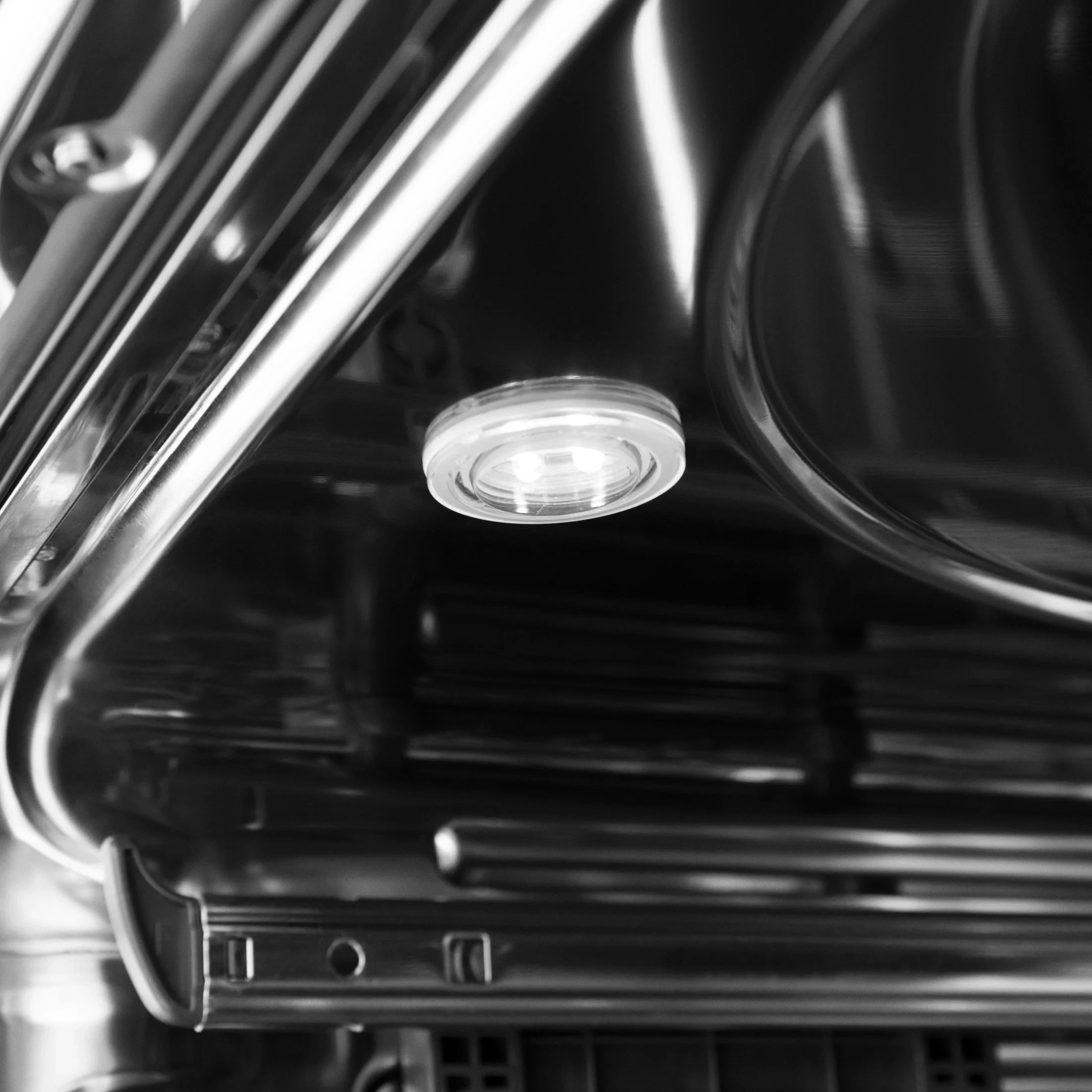 ZLINE Autograph Edition 24" 3rd Rack Top Touch Control Tall Tub Dishwasher in Stainless Steel with Accent Handle, 45dBa