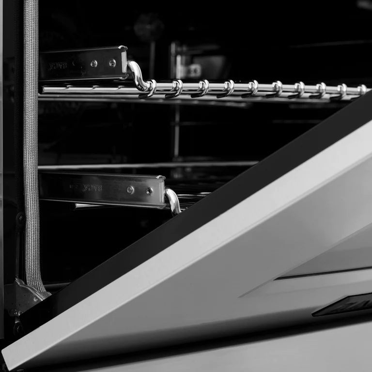 ZLINE Autograph Edition 24 in. 2.8 cu. ft. Dual Fuel Range with Gas Stove and Electric Oven in Stainless Steel with Matte Black Accents, RAZ-24-MB