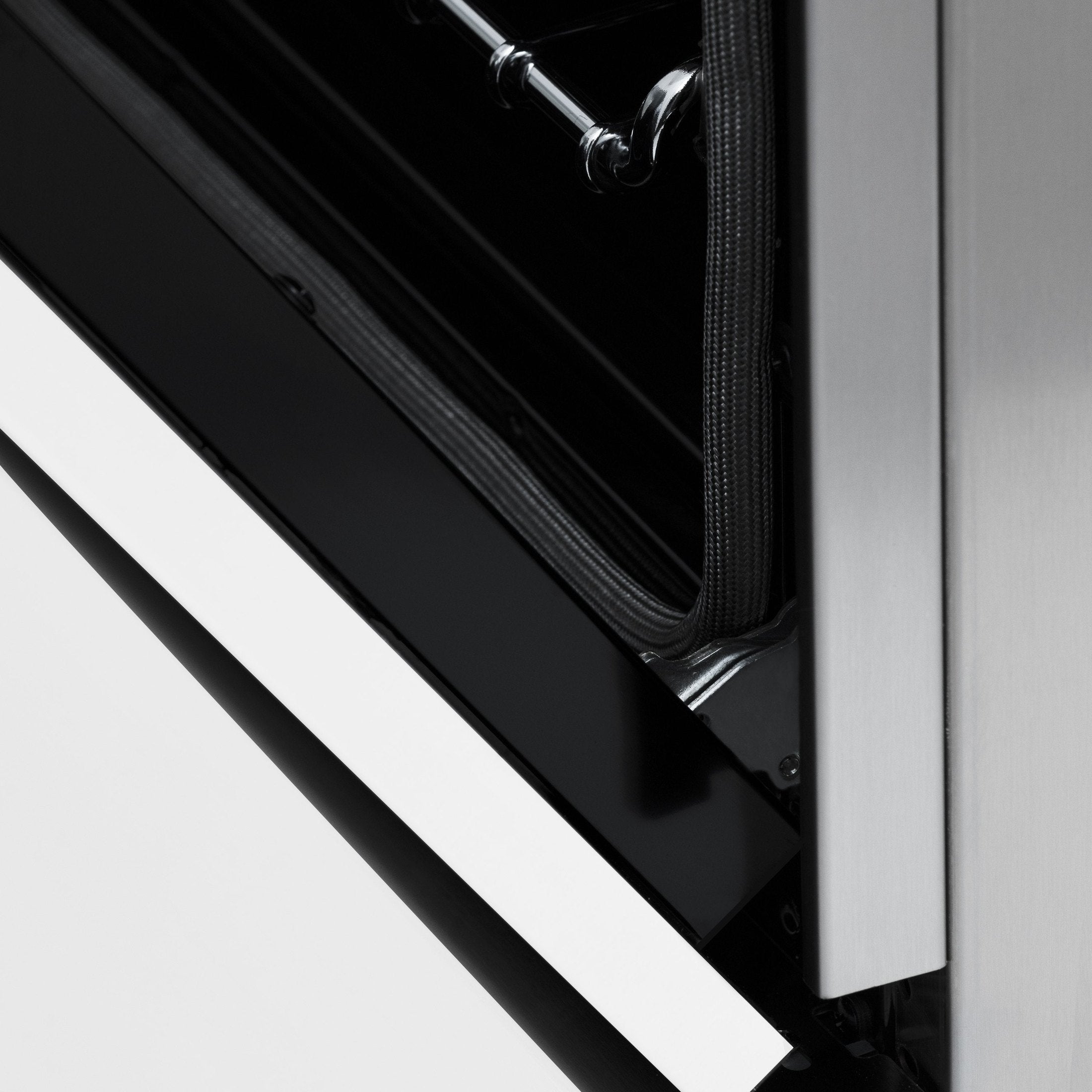 ZLINE Autograph Edition 30" 4.0 cu. ft. Range with Gas Stove and Gas Oven in DuraSnow Stainless Steel with White Matte Door and Accents