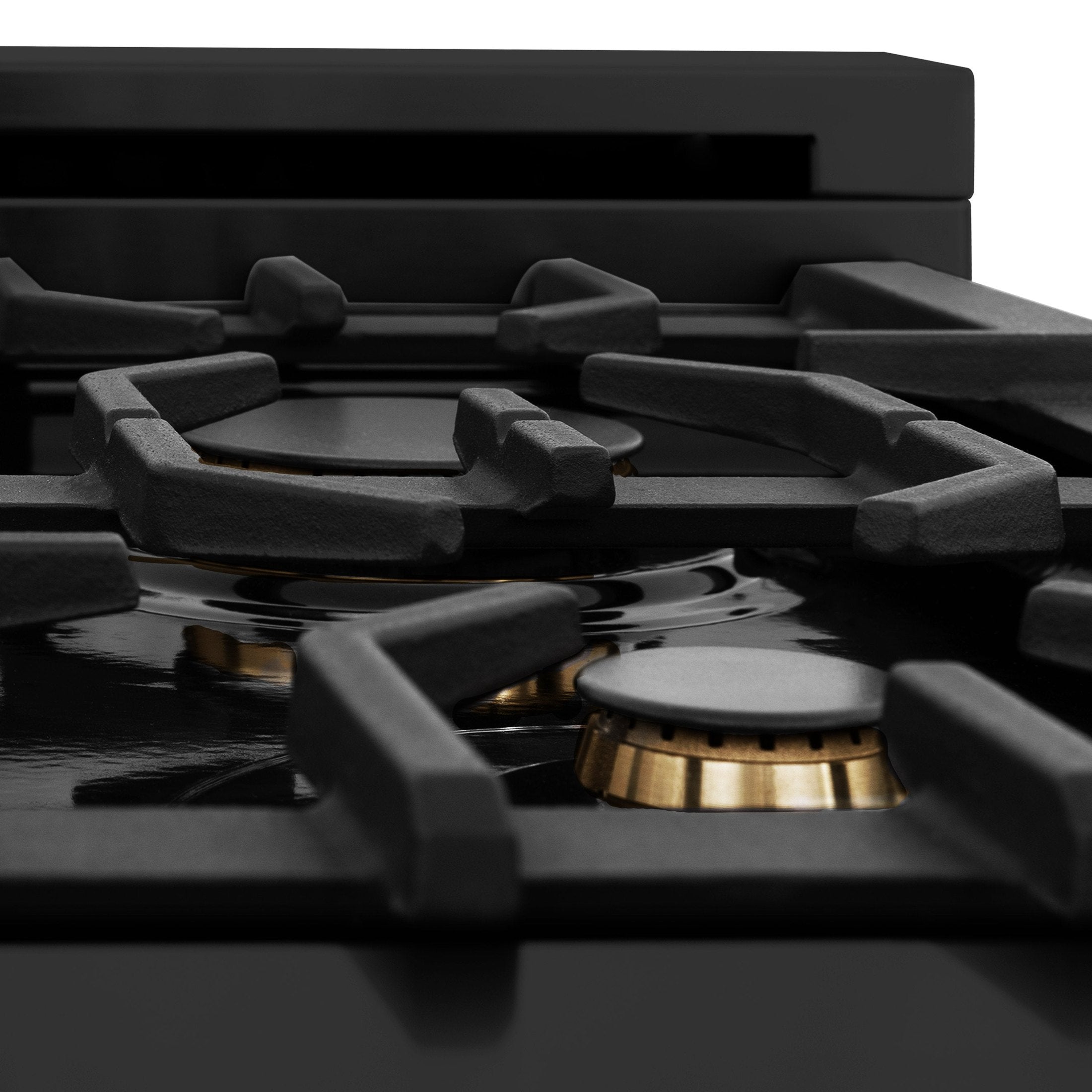 ZLINE Autograph Edition 36" 4.6 cu. ft. Range with Gas Stove and Gas Oven in Black Stainless Steel with Accents