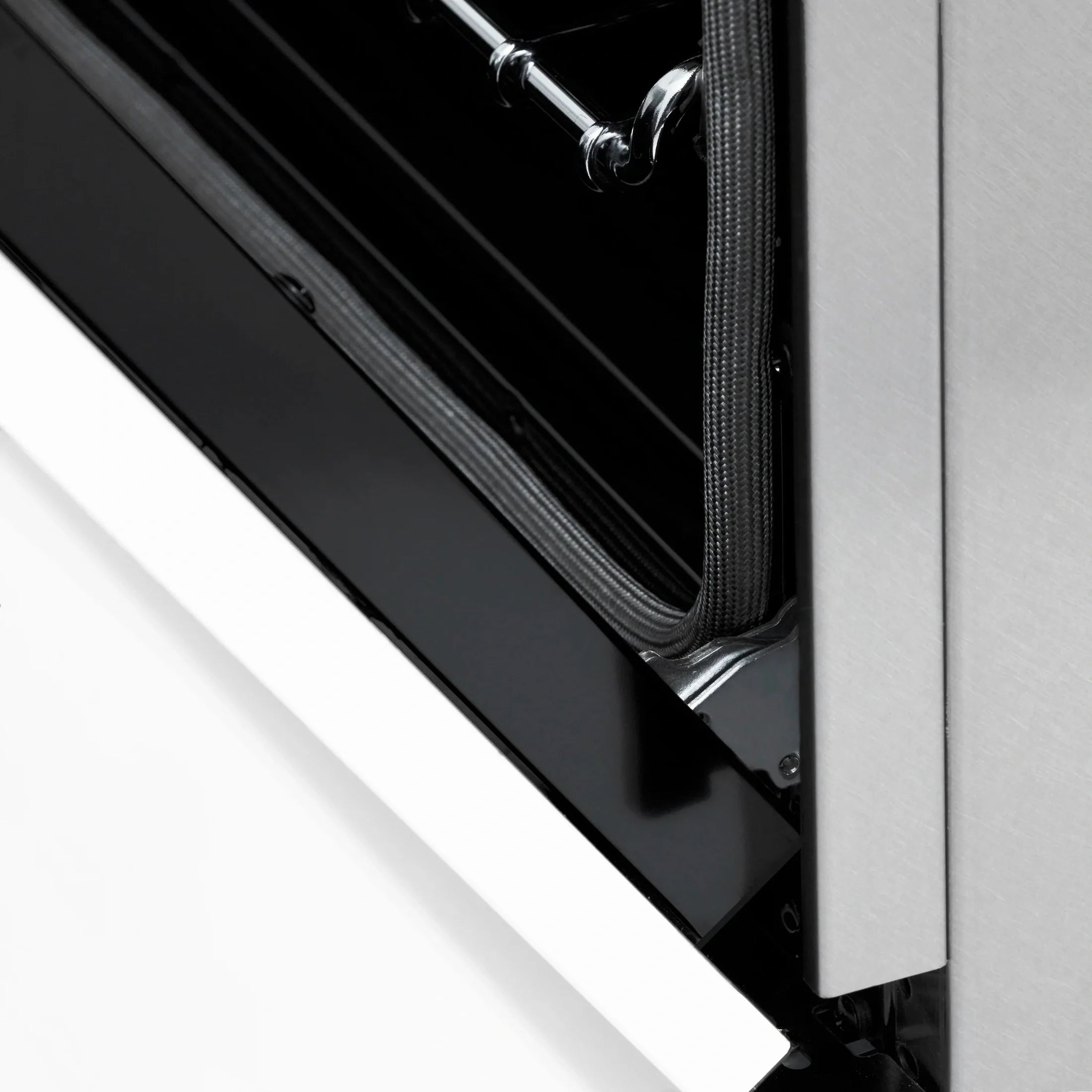 ZLINE Autograph Edition 48" 6.0 cu. ft. Range with Gas Stove and Gas Oven in DuraSnow Stainless Steel with White Matte Door
