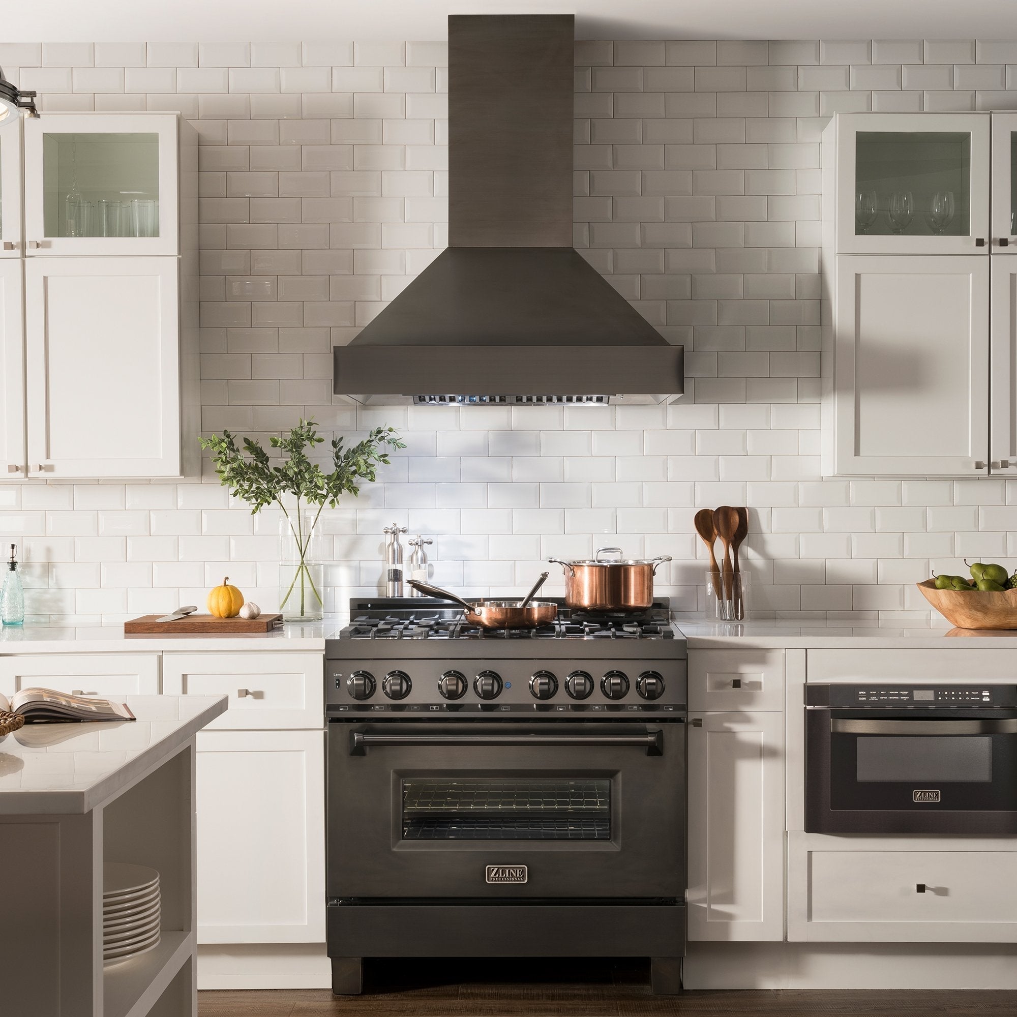 ZLINE Black Stainless Steel Wall Mount Range Hood