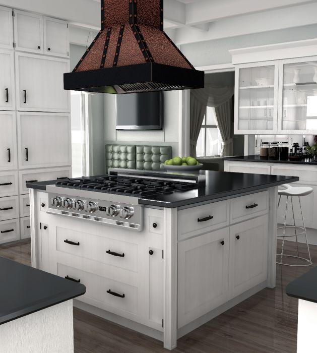 ZLINE Designer Series Copper Island Range Hood - 655i-EBBBB-36