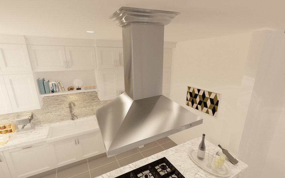 ZLINE Designer Series DuraSnow Stainless Steel Island Mount Range Hood
