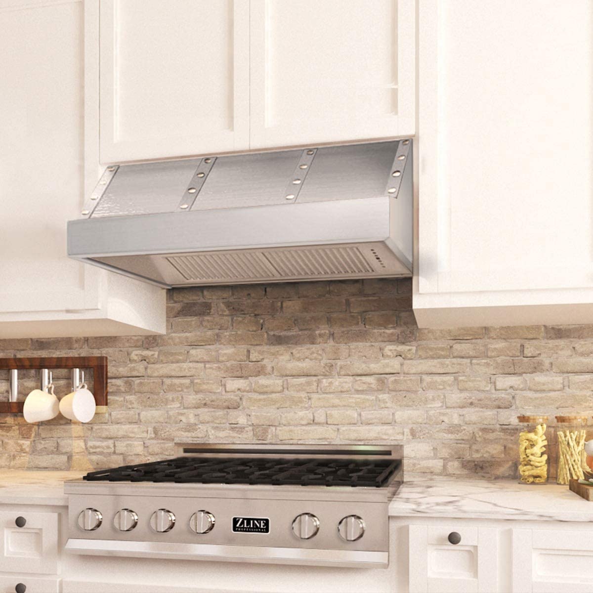 ZLINE Designer Series Under Cabinet Range Hood in DuraSnow - Stainless Steel - 435-SX44S