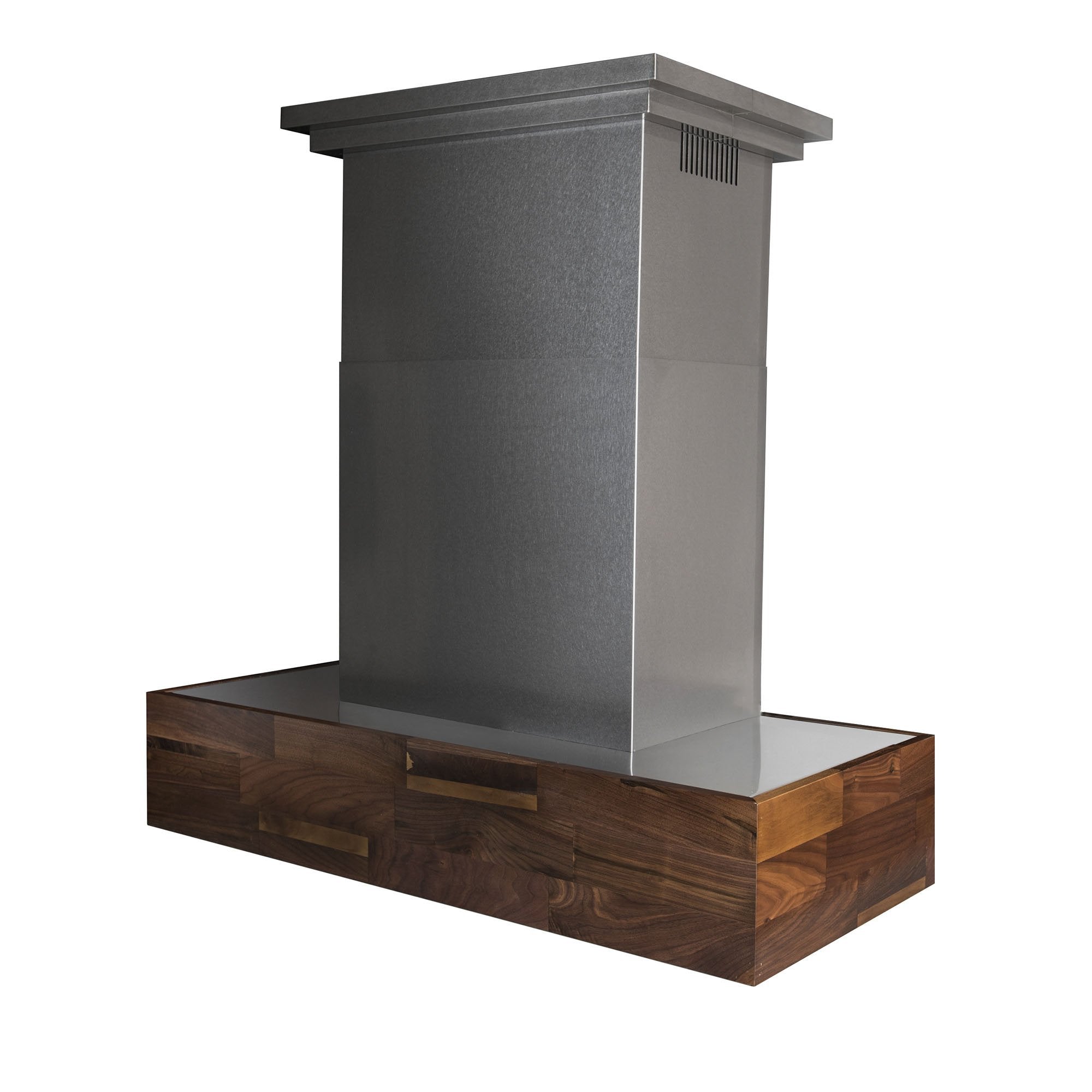 ZLINE Designer Series Wooden Island Mount Range Hood in Butcher Block