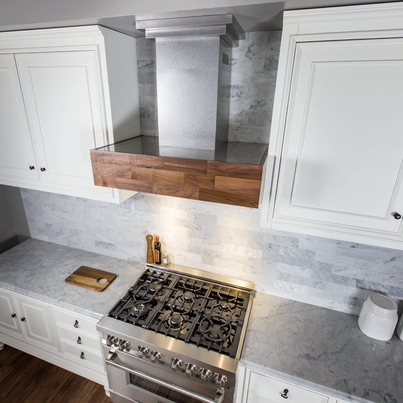 ZLINE Designer Series Wooden Wall Mount Range Hood in Butcher Block