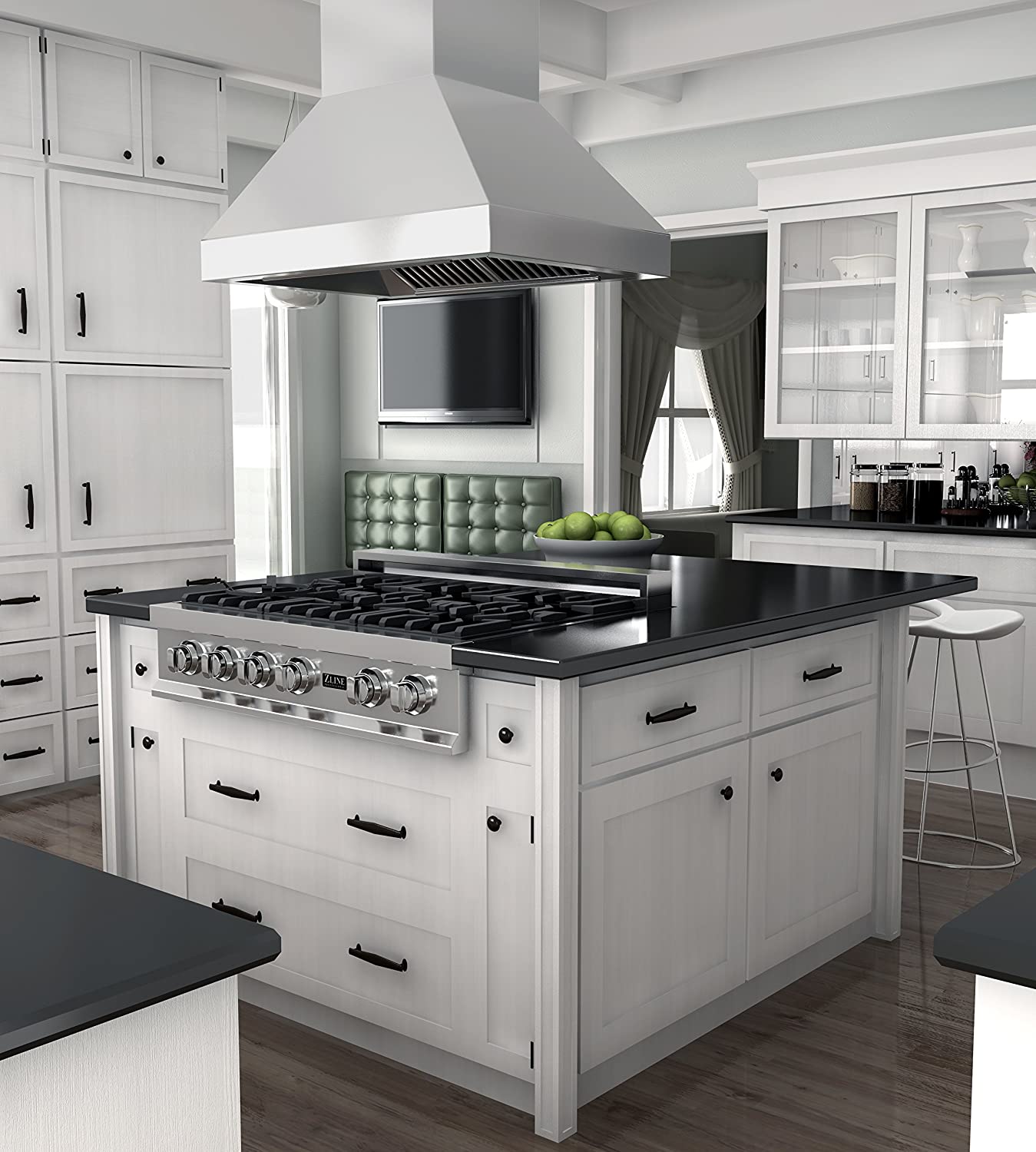 ZLINE Outdoor Island Mount Range Hood in Stainless Steel