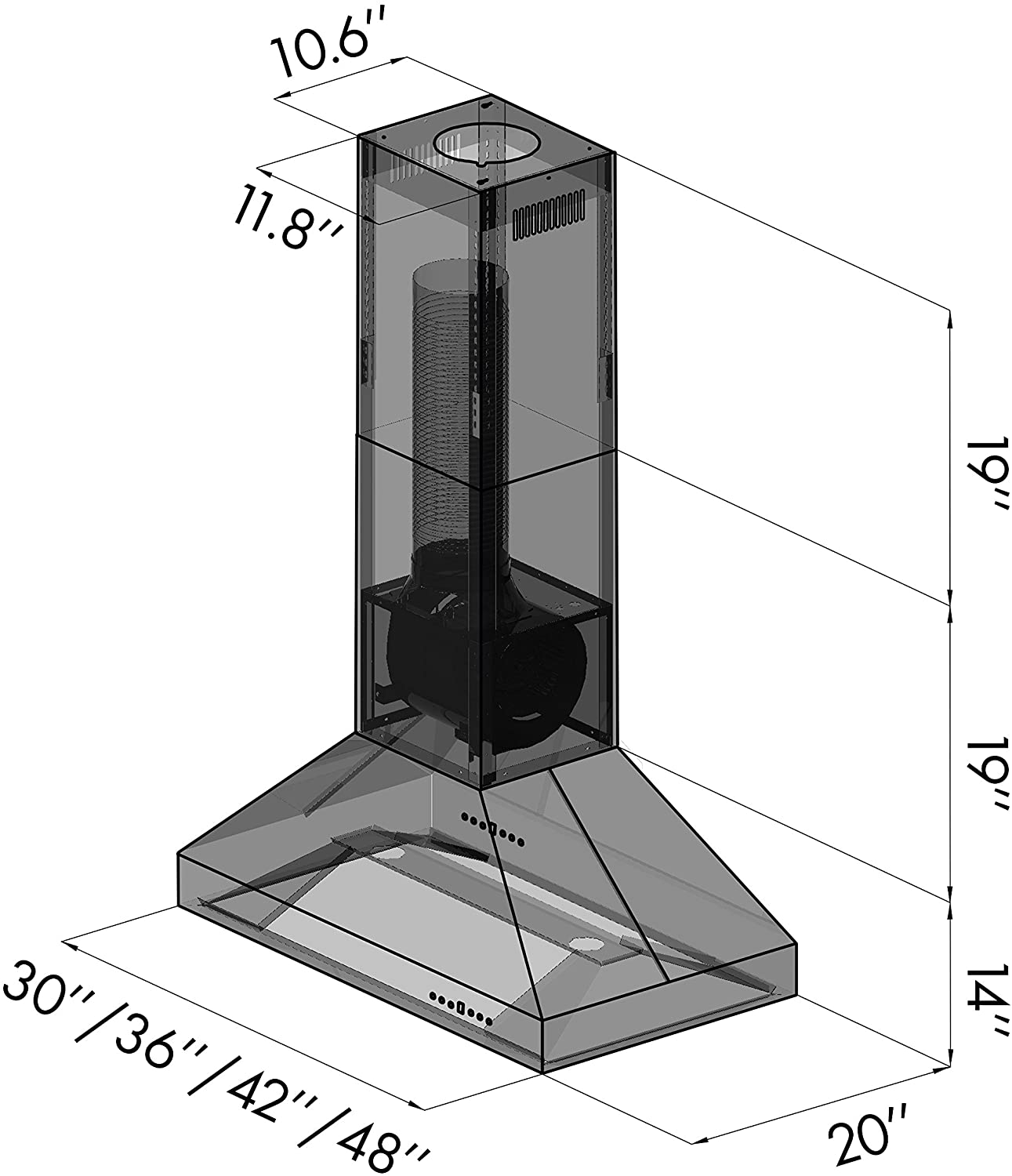 ZLINE Outdoor Island Mount Range Hood in Stainless Steel