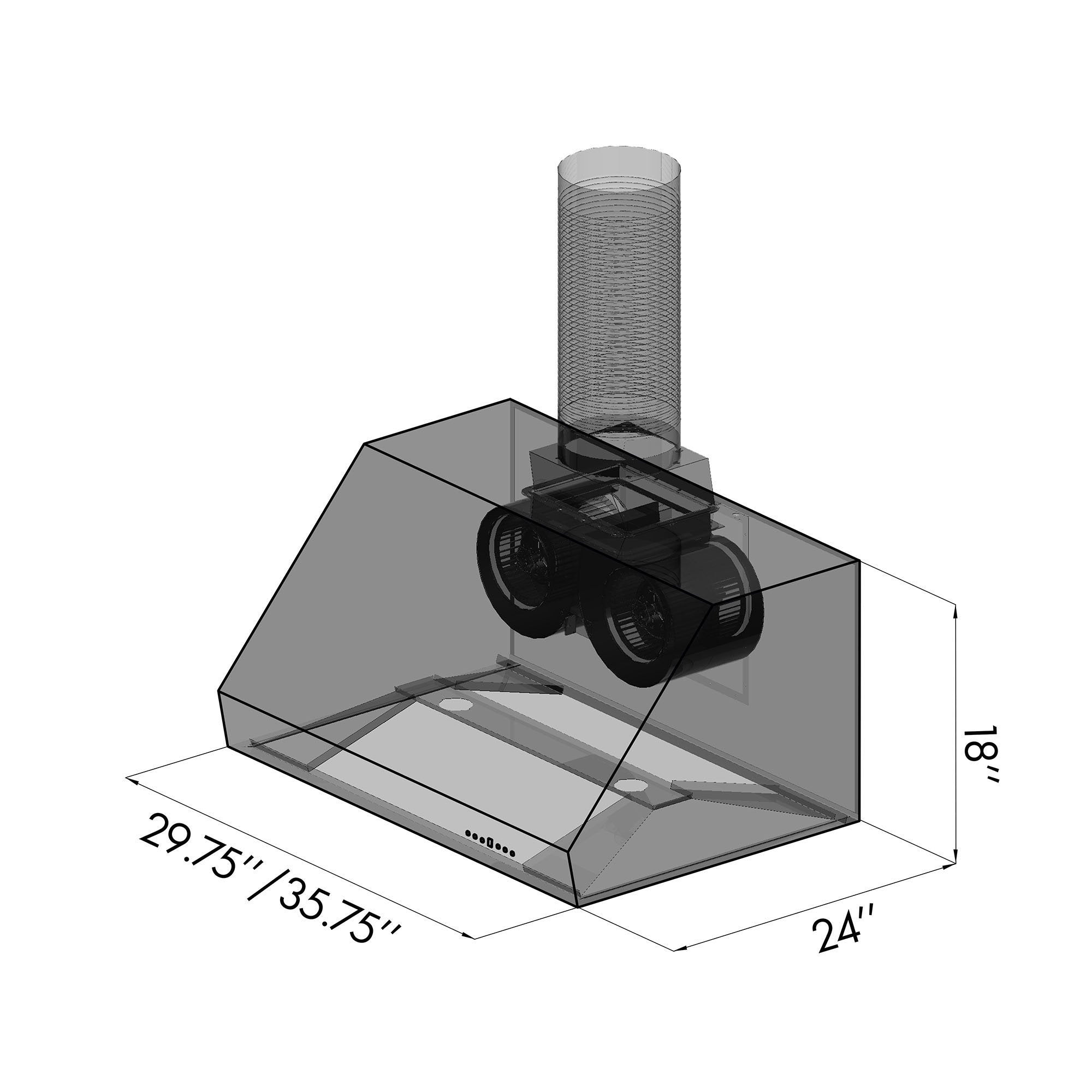 ZLINE Outdoor Under Cabinet Range Hood in Stainless Steel - 685-304